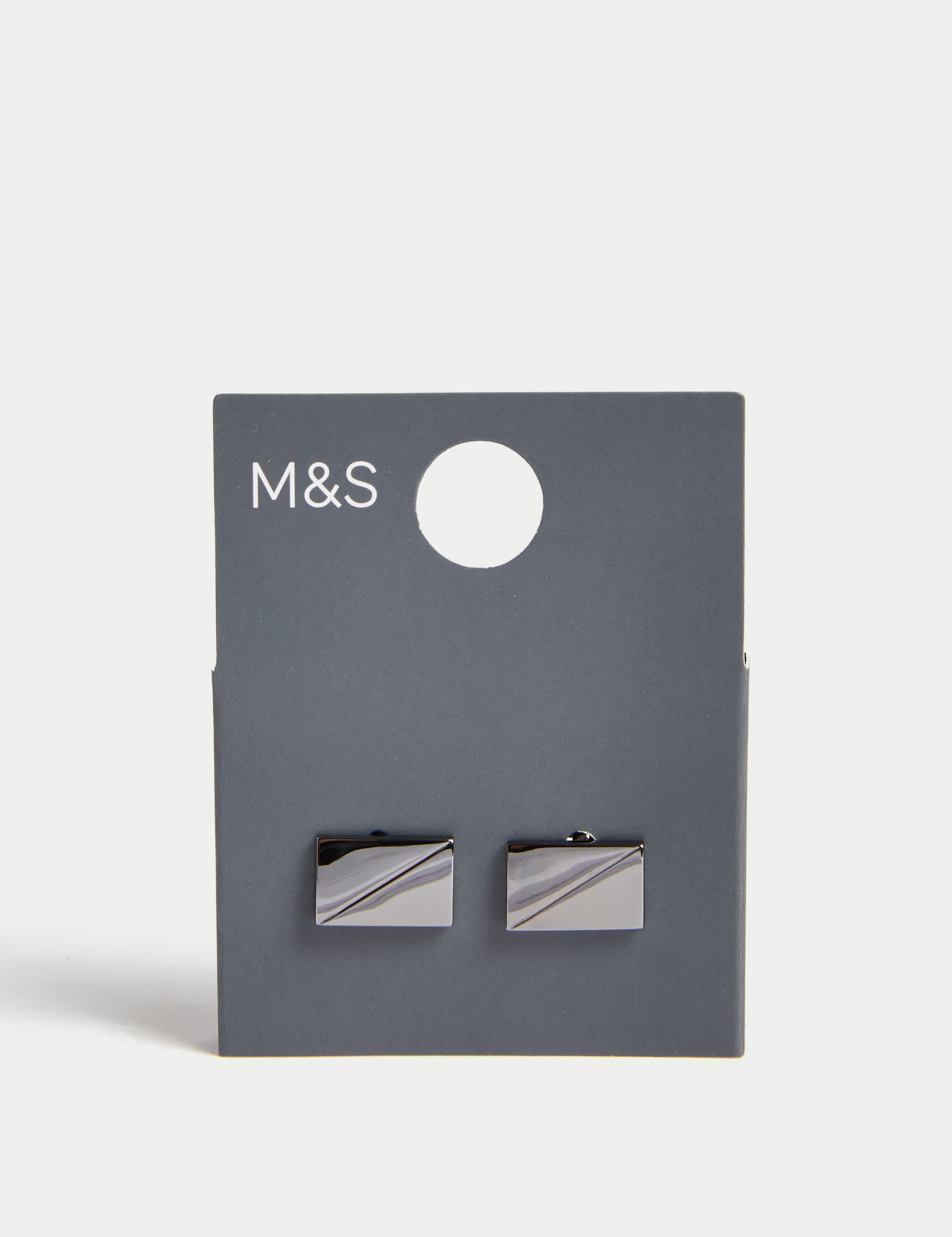 M&S Men's Metal Cufflinks - Gunmetal, Gunmetal