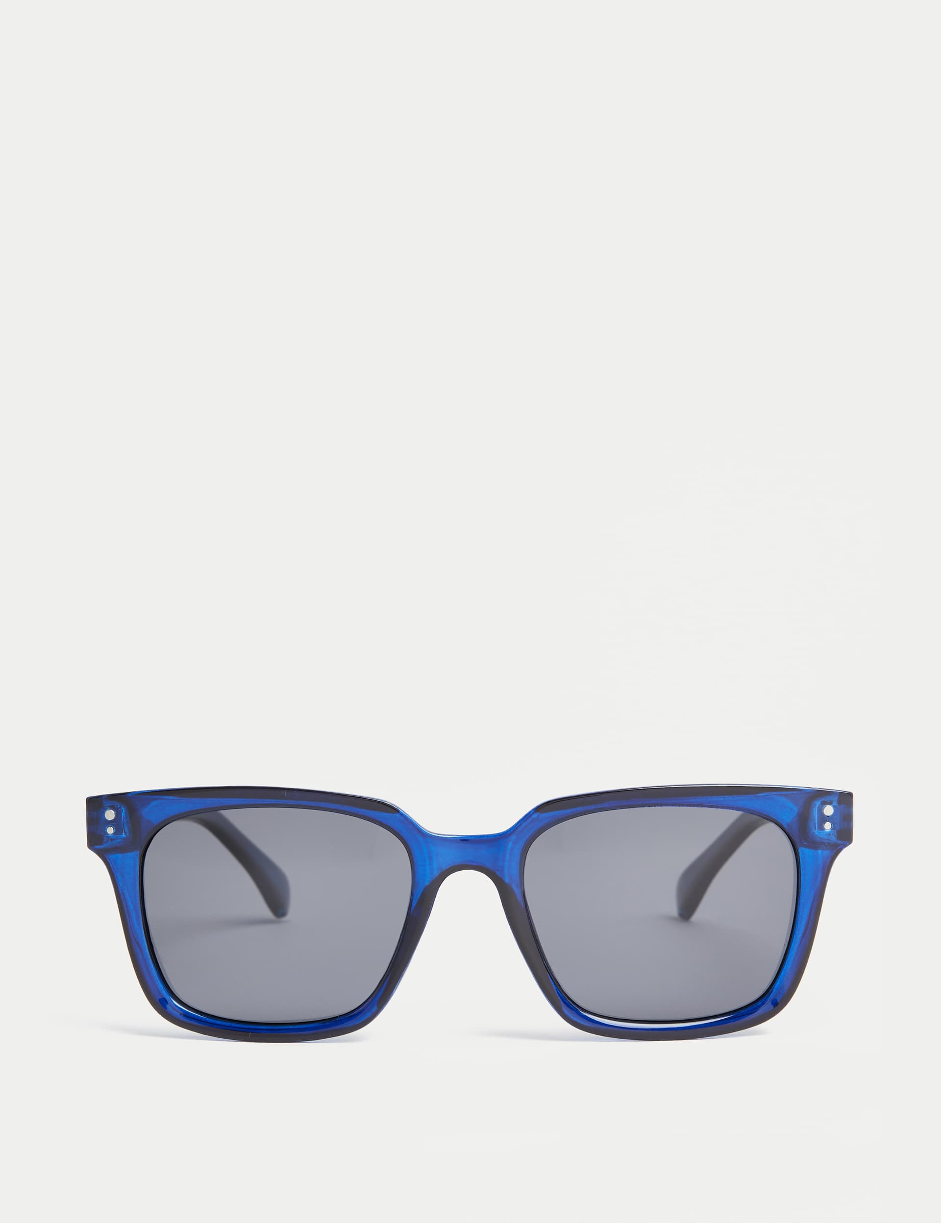 M&S Men's D Frame Polarised Sunglasses - one size - Blue, Grey,Blue