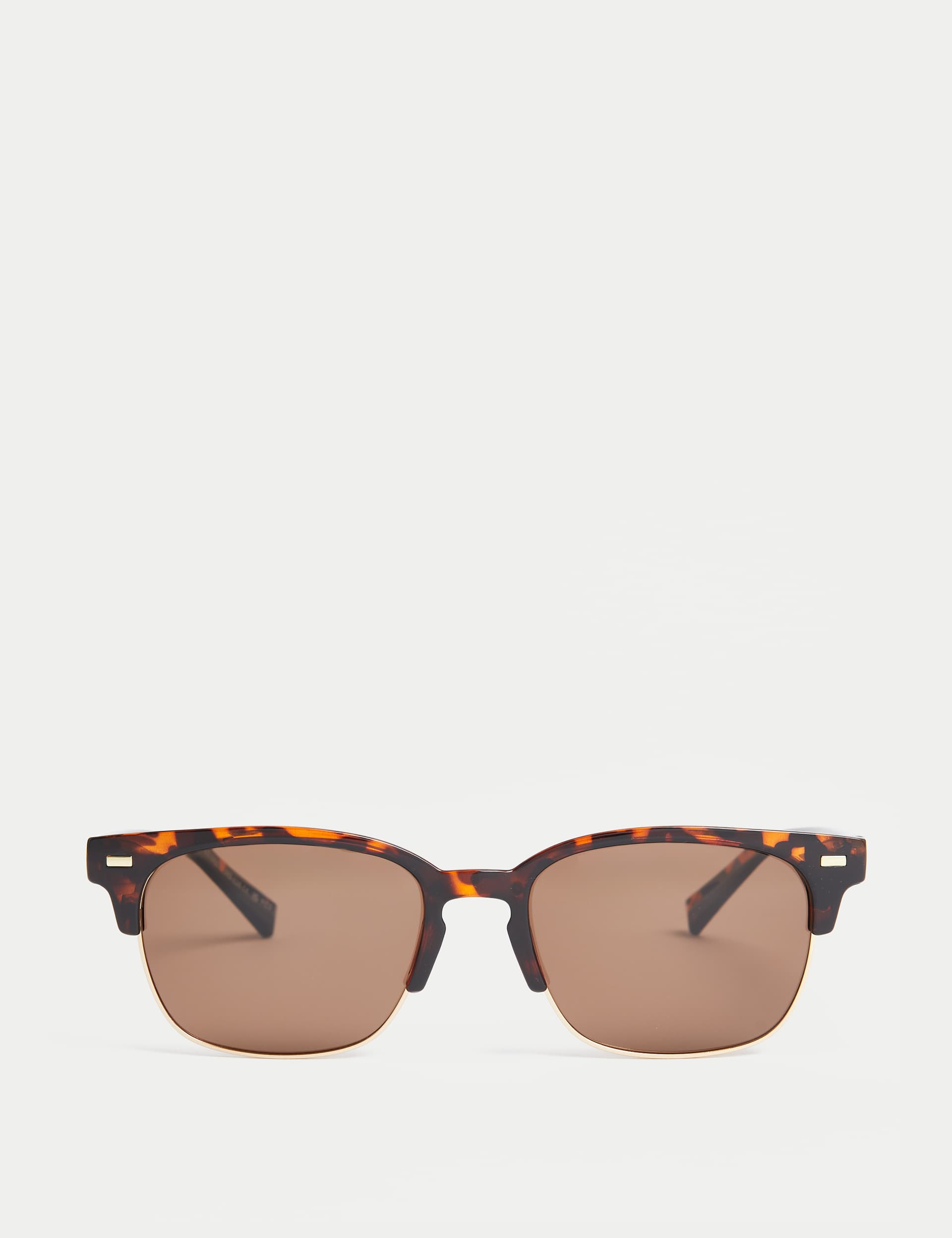 M&S Men's D Frame Polarised Sunglasses - one size - Brown Mix, Brown Mix