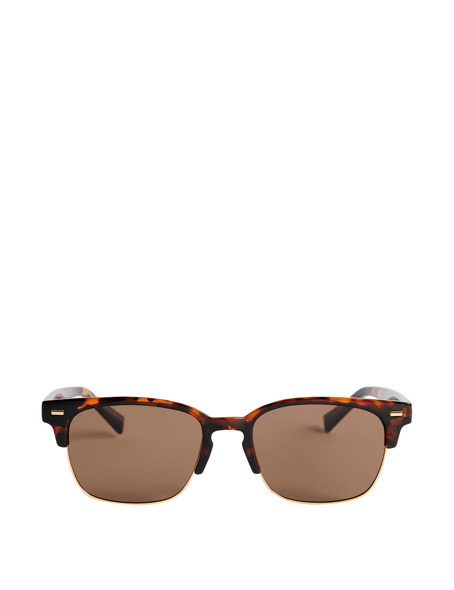 M&S Collection Men's D Frame Polarised Sunglasses - one size - Brown Mix, Brown Mix