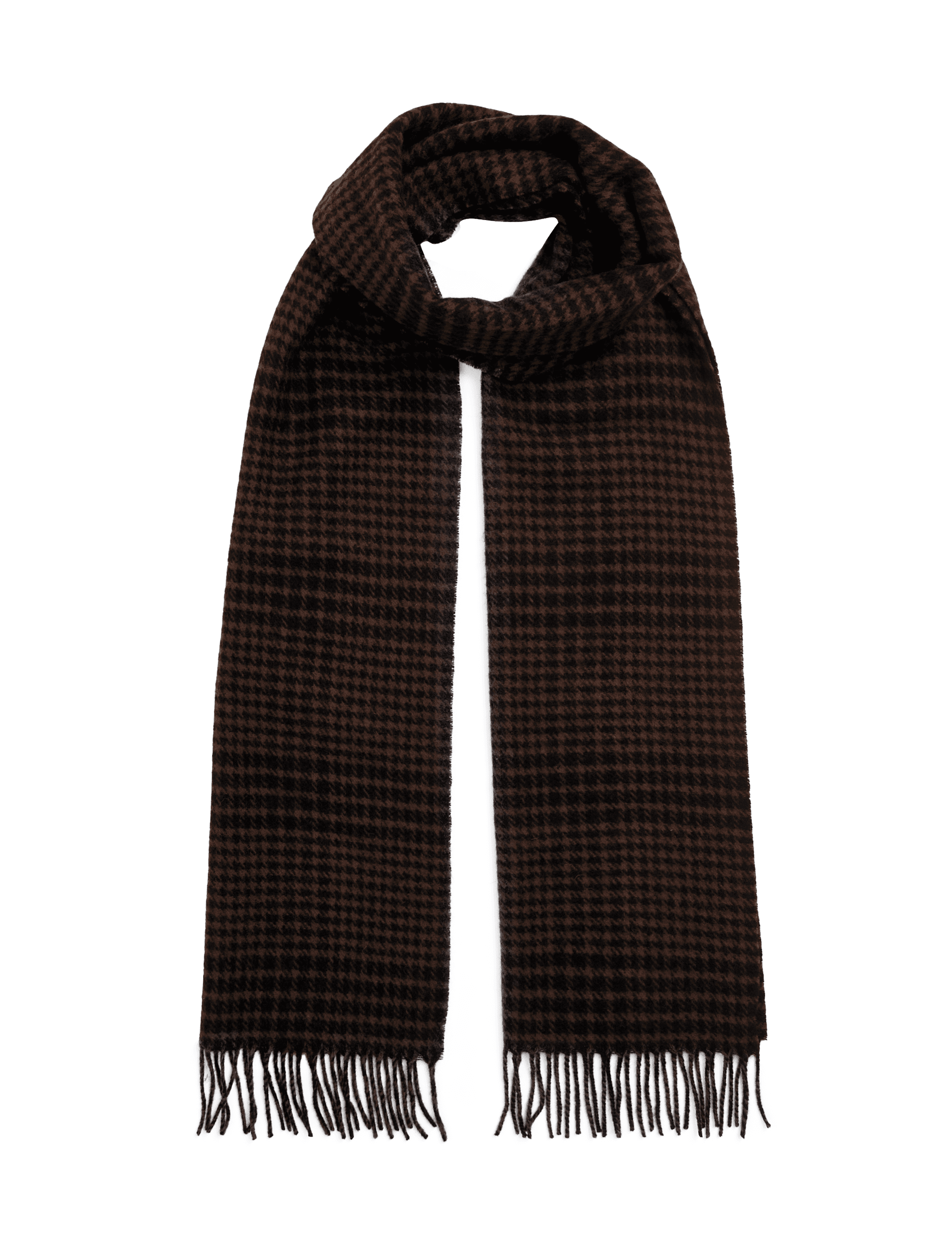 Autograph Men's Merino Wool Checked Scarf - one size - Black Mix, Black Mix