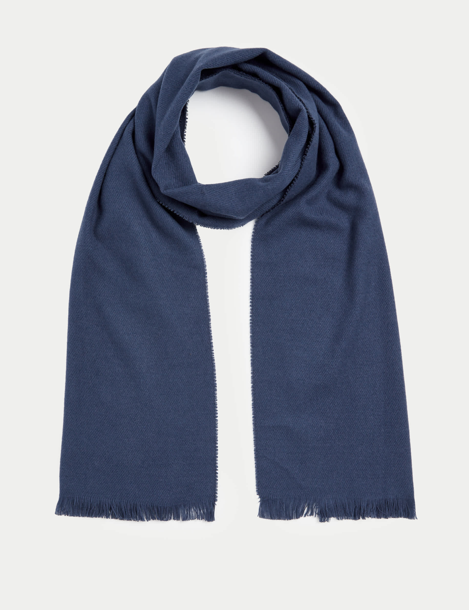 M&S Men's Heatgen Scarf - Medium Blue, Brown,Medium Blue