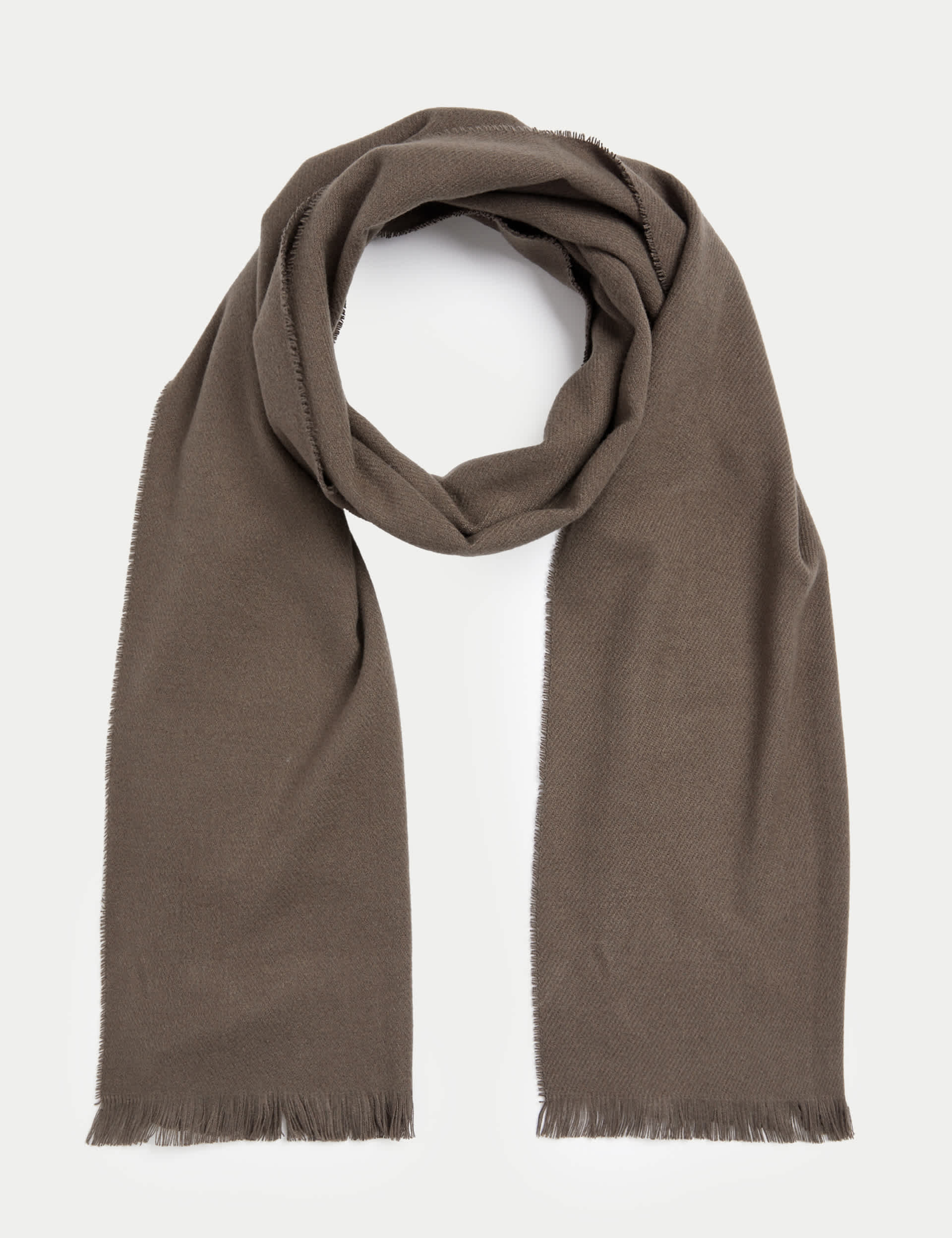 M&S Men's Heatgen Scarf - Brown, Medium Blue,Brown