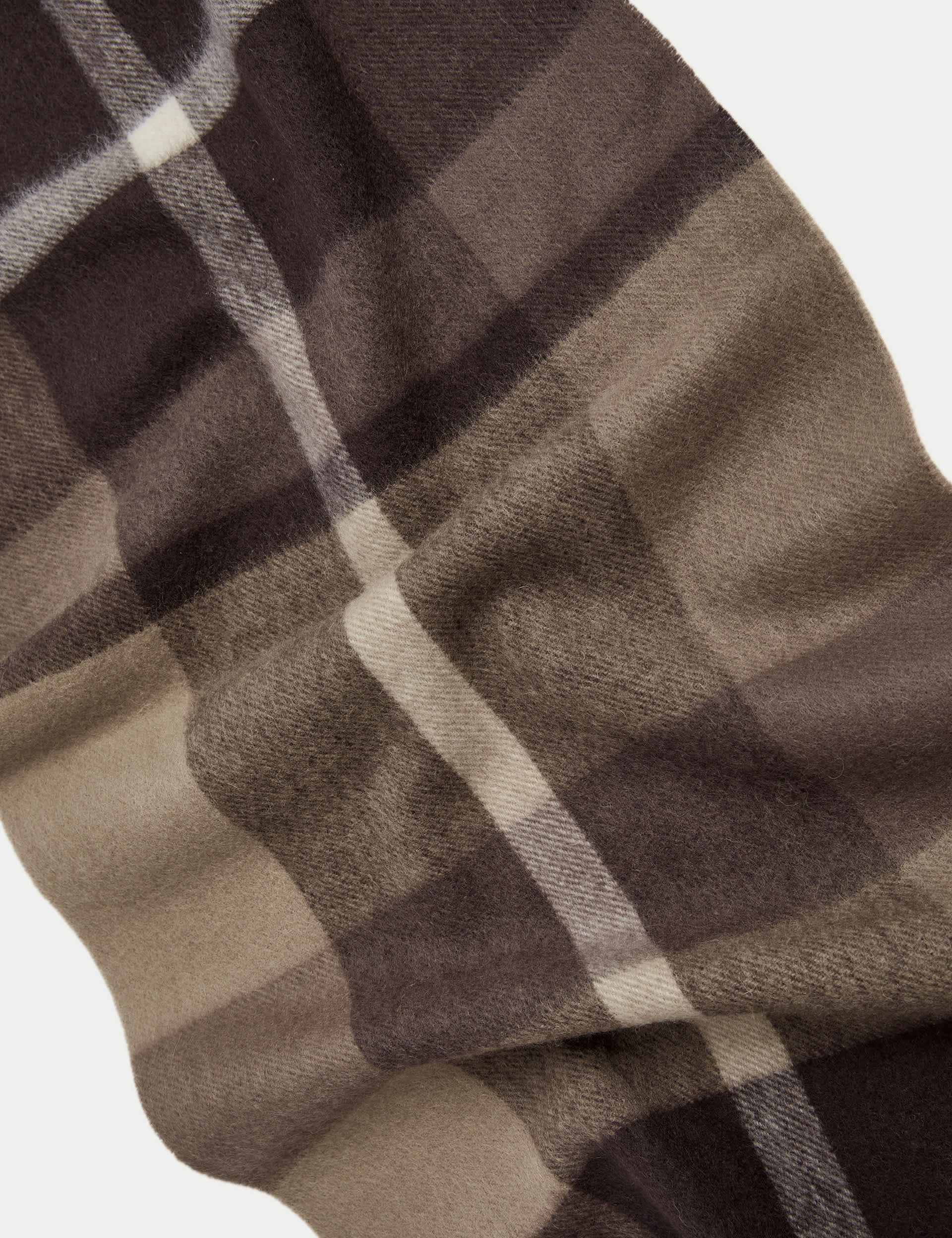 Autograph Men's Pure Merino Wool Checked Scarf - one size - Camel, Camel