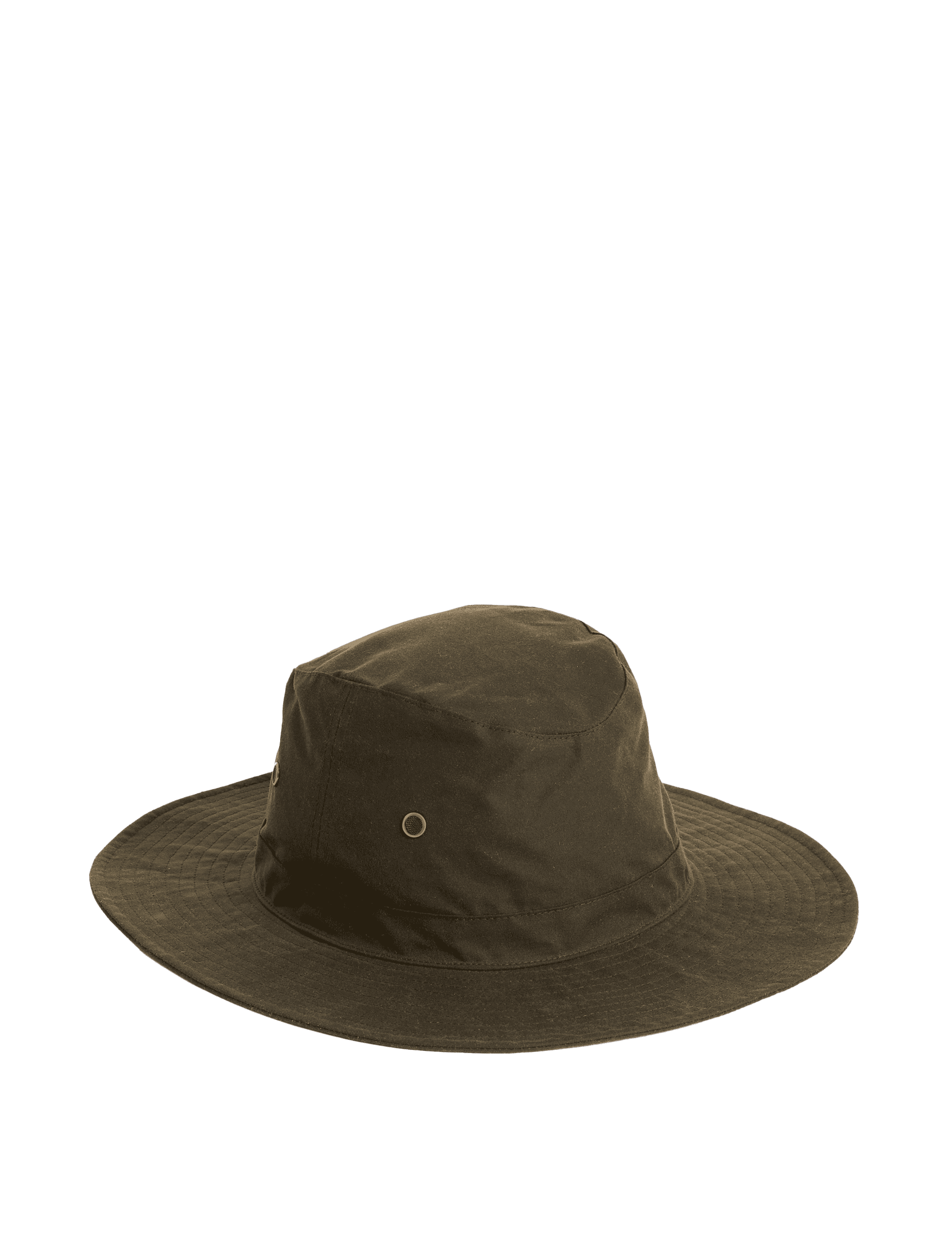 M&S Collection Men's Waxed Cotton Fedora Hat with Stormwear - S-M - Khaki, Khaki