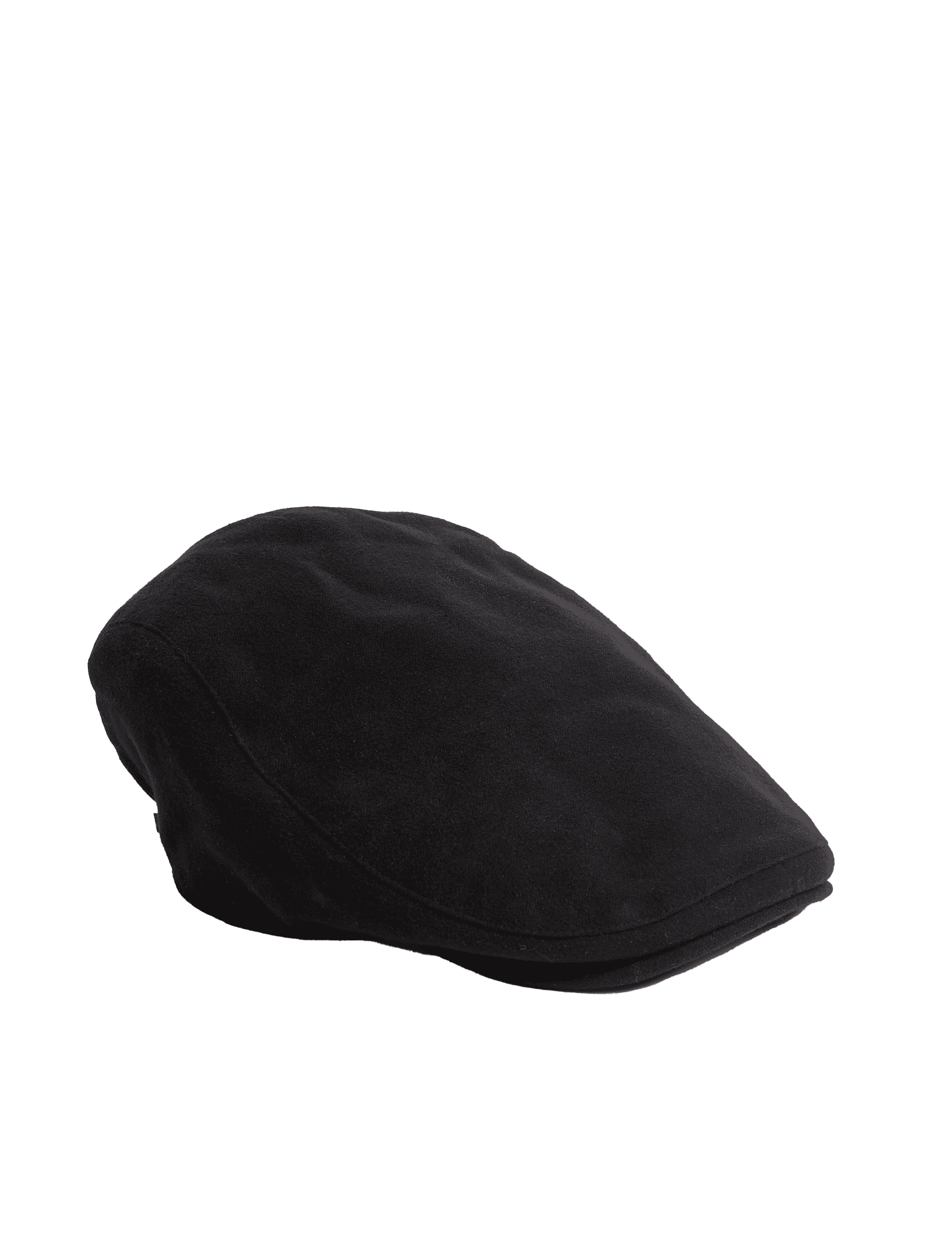 M&S Collection Men's Pure Cotton Flat Cap with Thermowarmth - L-XL - Black, Black