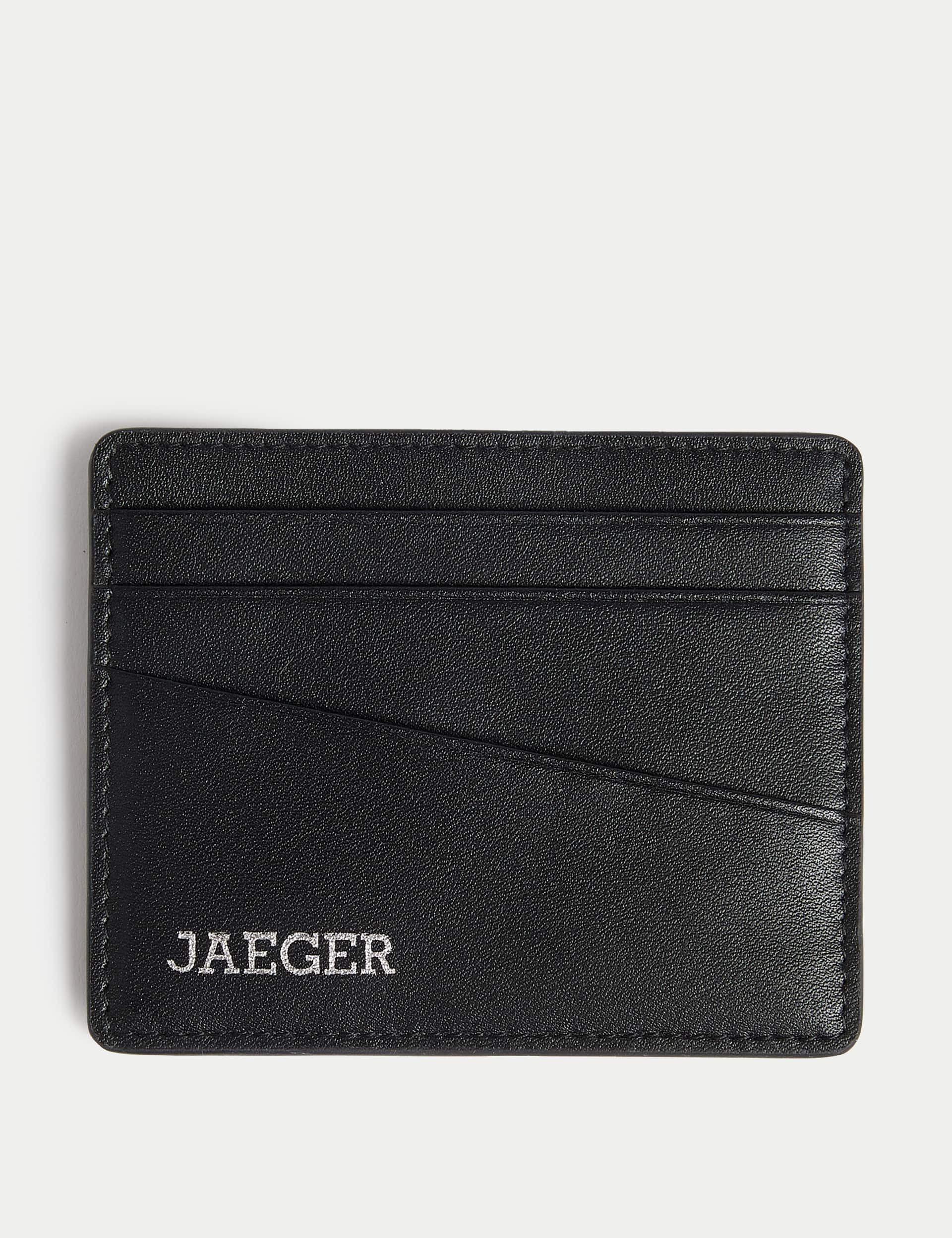 Jaeger Men's Leather Cardsafe Card Holder - one size - Black, Black