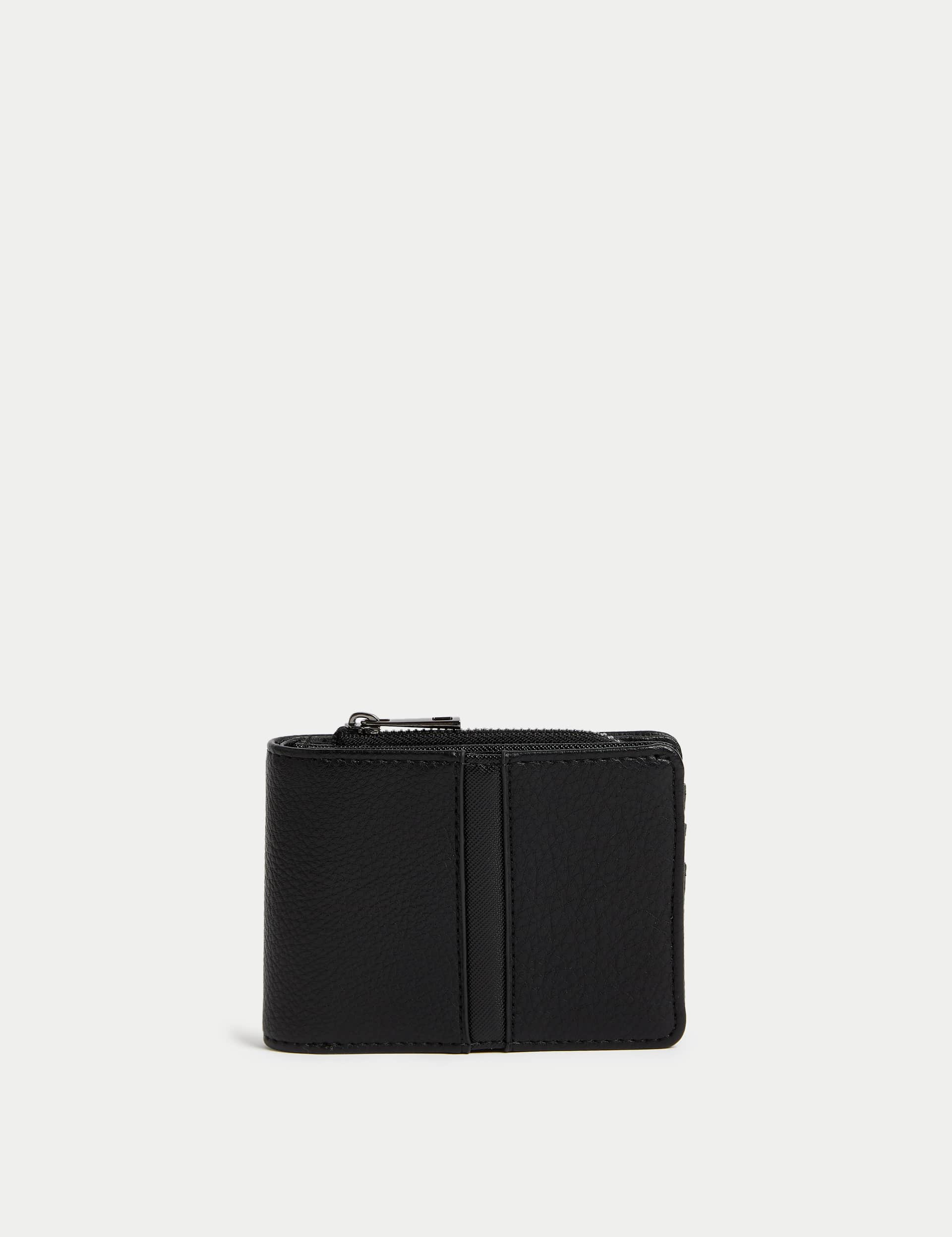 M&S Men's Bi-Fold Wallet - one size - Black, Black