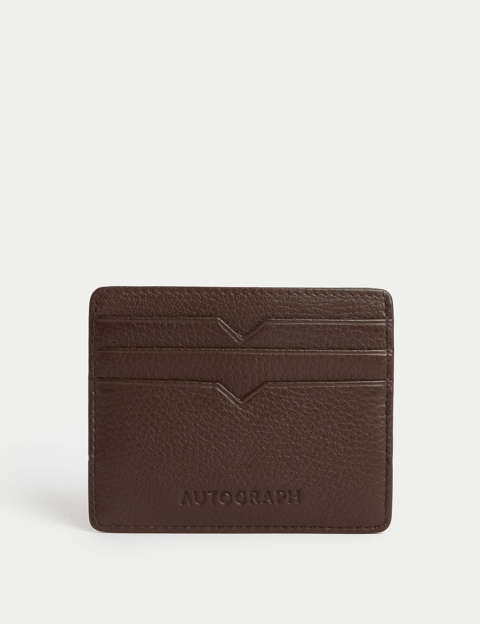 Autograph Men's Leather Card Holder - Brown, Brown