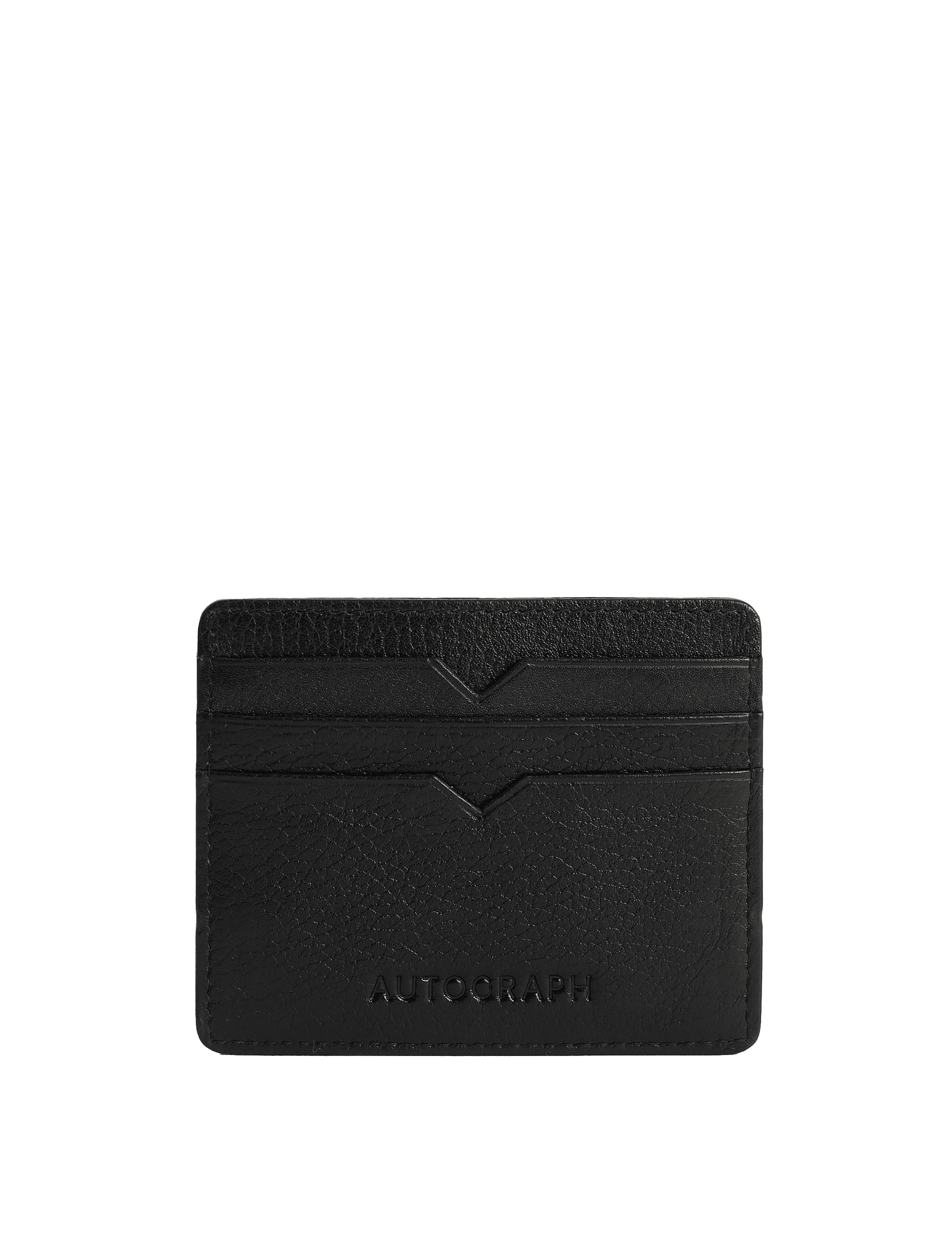 Autograph Men's Leather Card Holder - one size - Black, Black,Brown