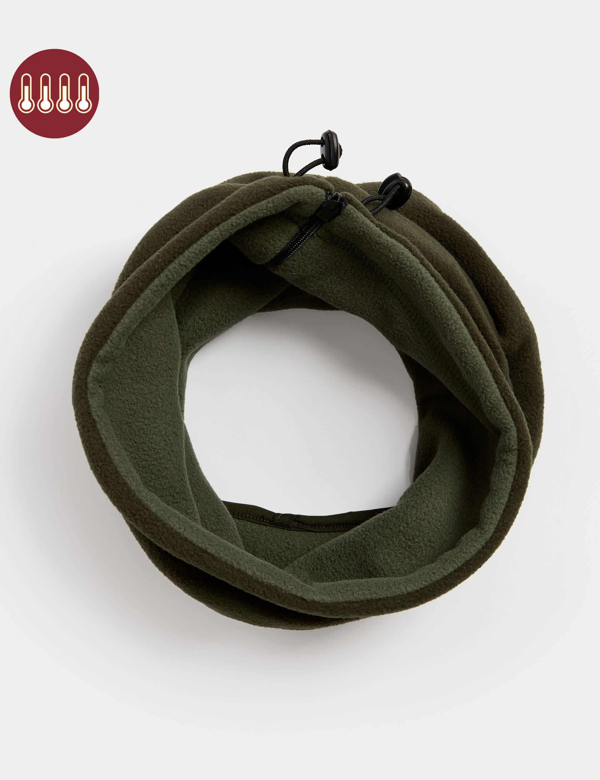 Goodmove Men's Fleece Snood - Green, Green,Navy Mix