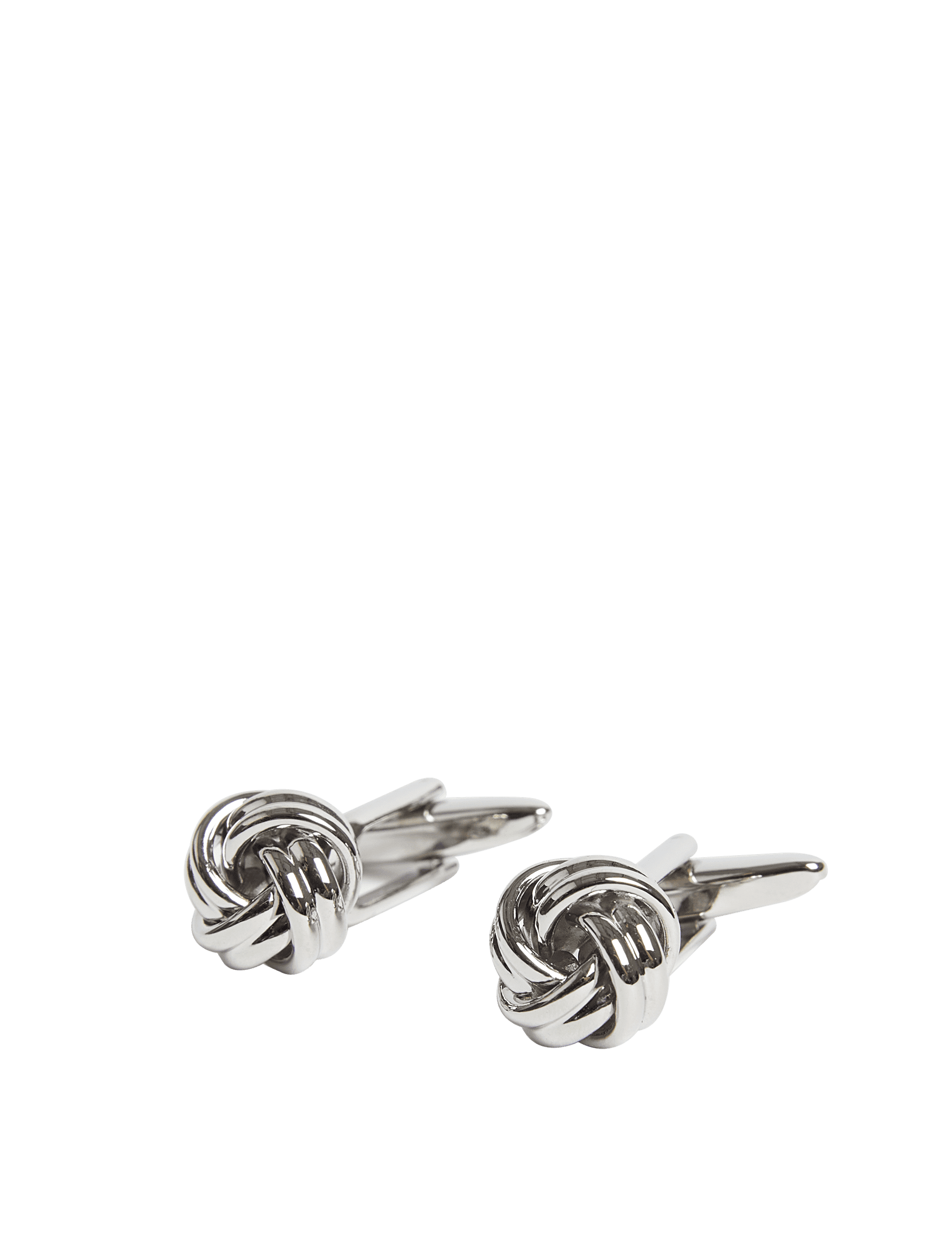 M&S Collection Men's Knot Cufflinks - Silver, Silver