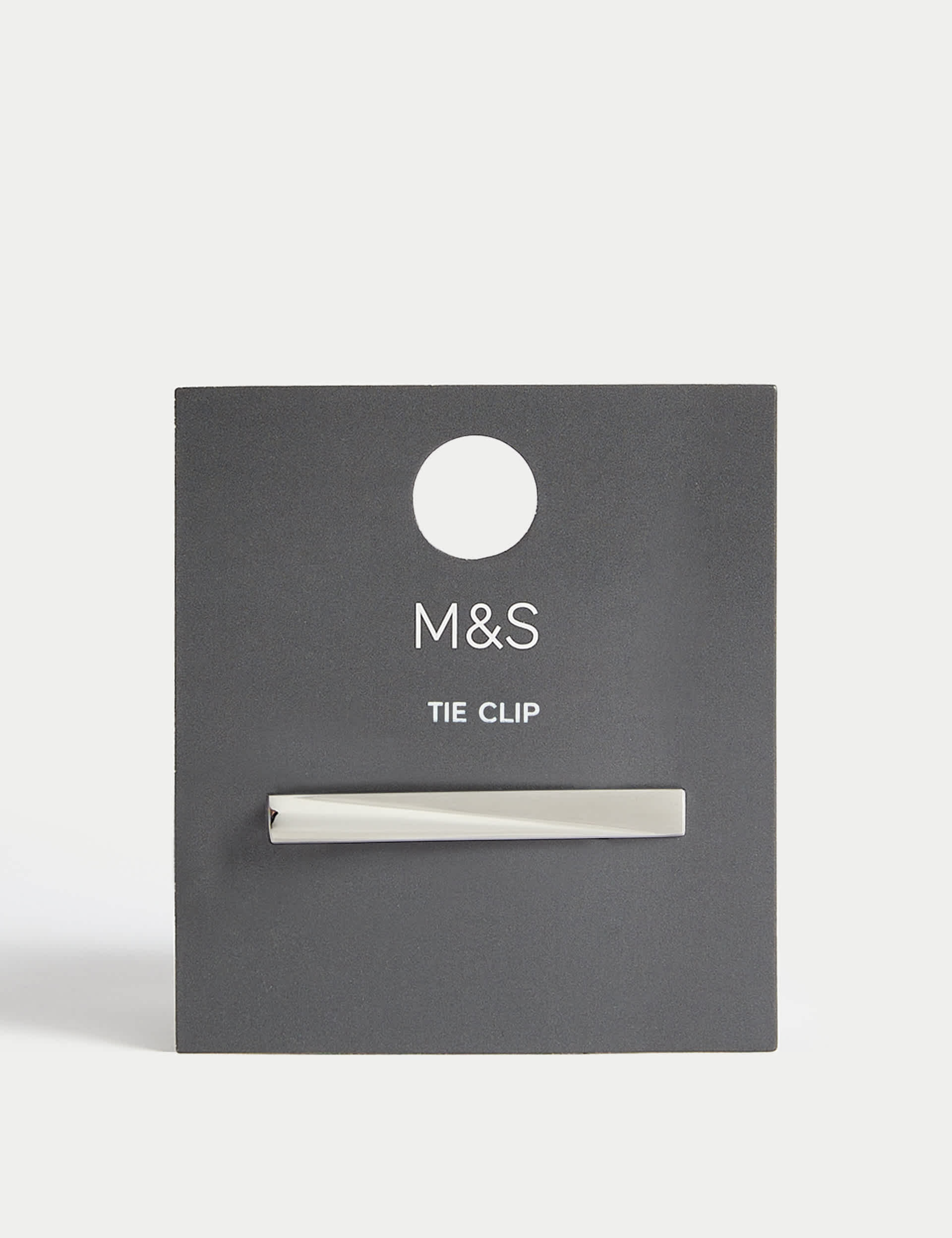 M&S Men's Stainless Steel Tie Pin - one size - Silver, Silver