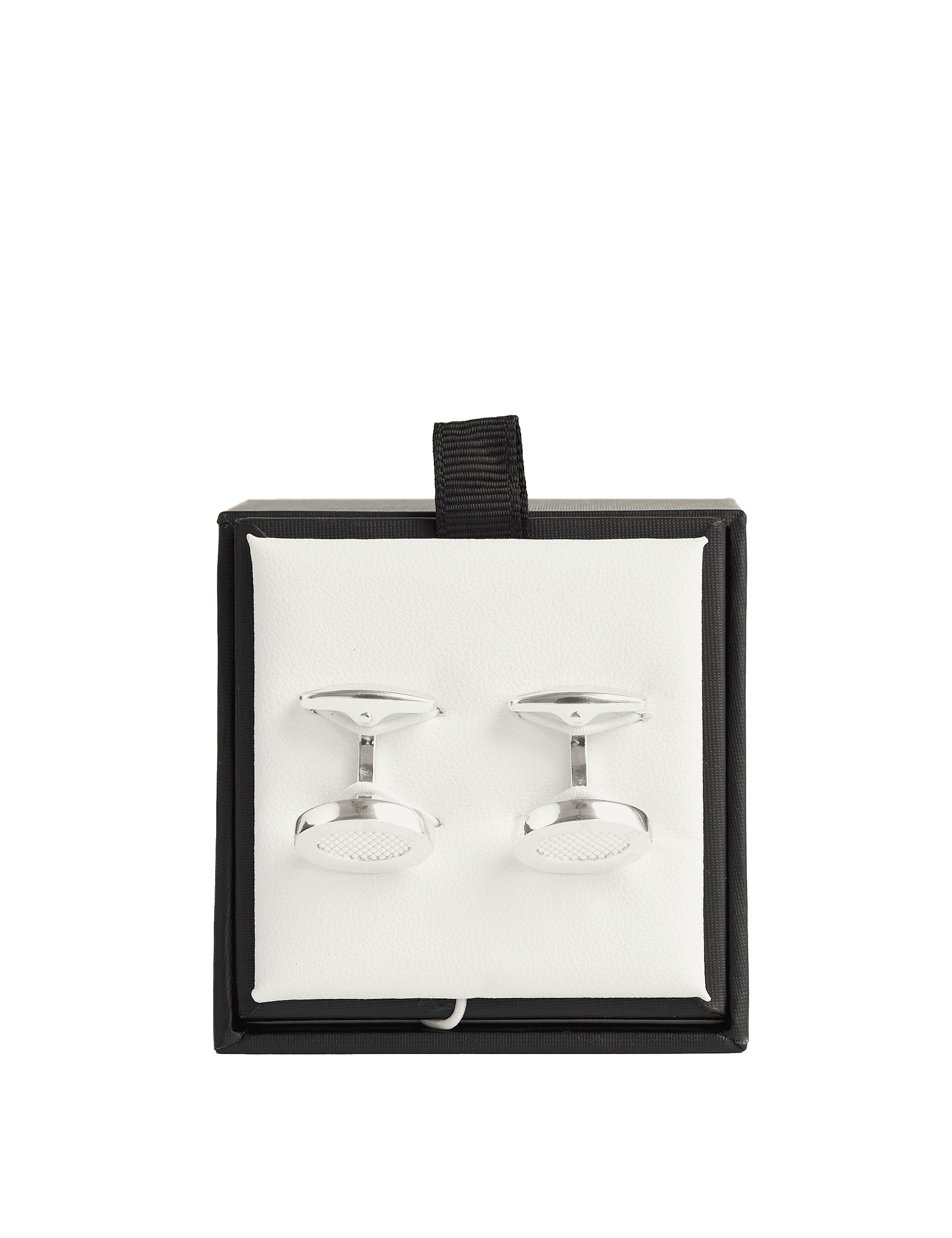 Jaeger Men's Silver Plated Cufflinks - one size, Silver