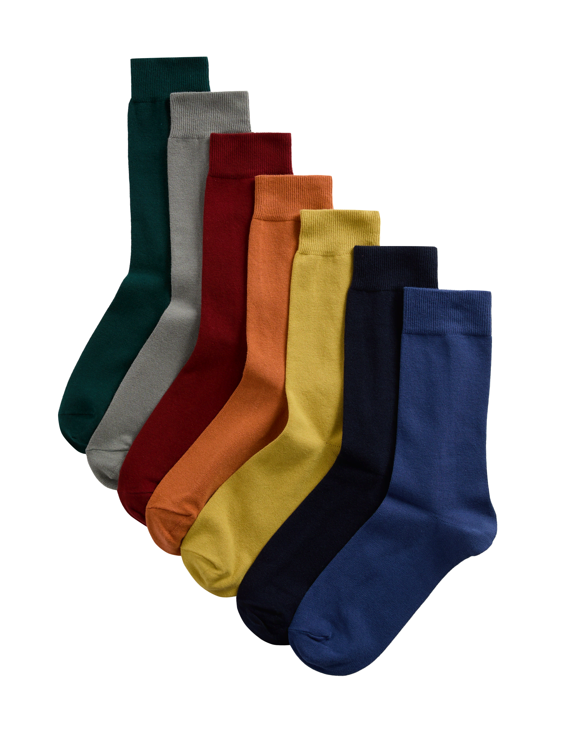 M&S Collection Men's 7pk Cool & Fresh Assorted Cotton Rich Socks - 6-8.5 - Multi, Multi