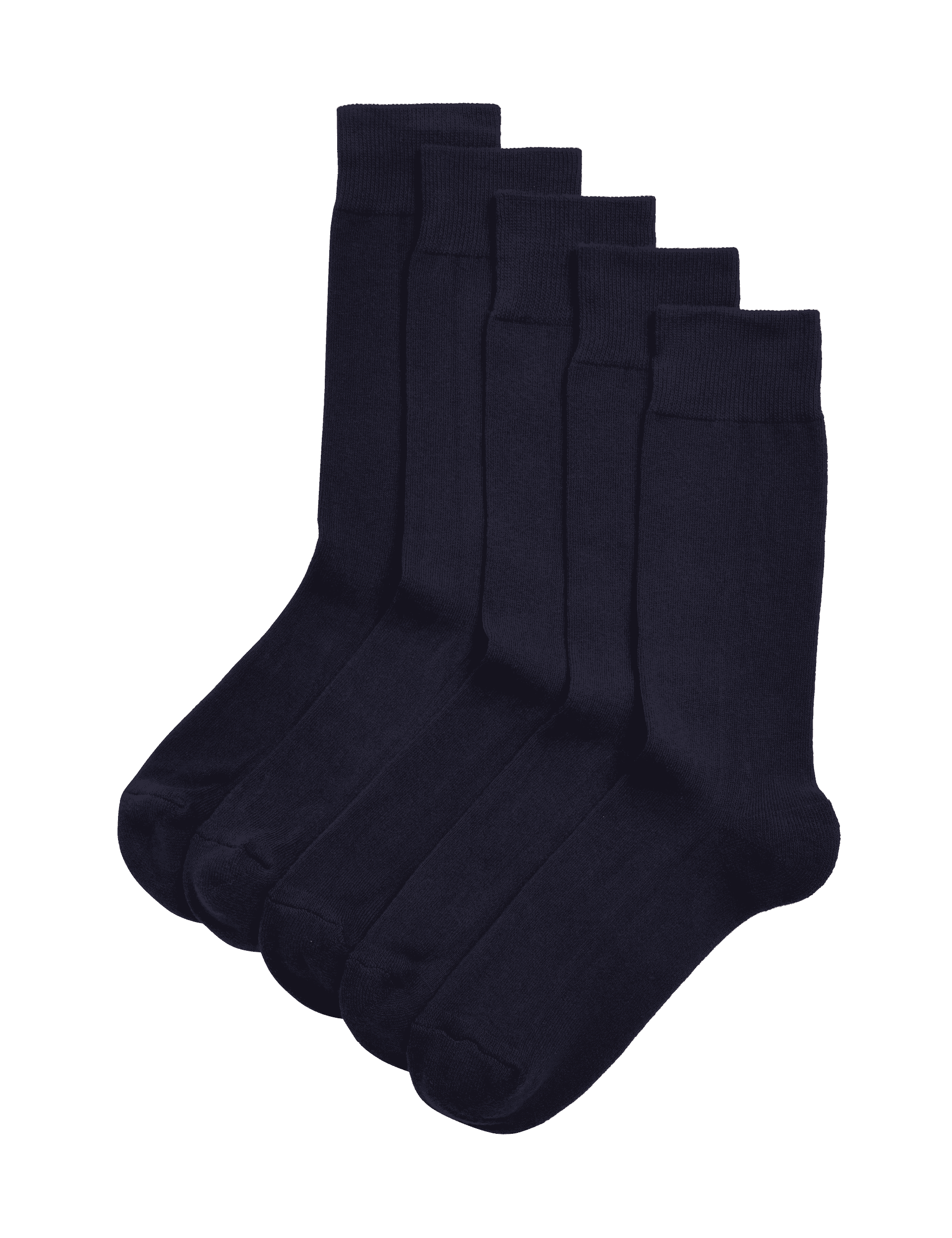 M&S Collection Men's 5pk Cool & Fresh Cushioned Socks - 9-12 - Navy, Navy