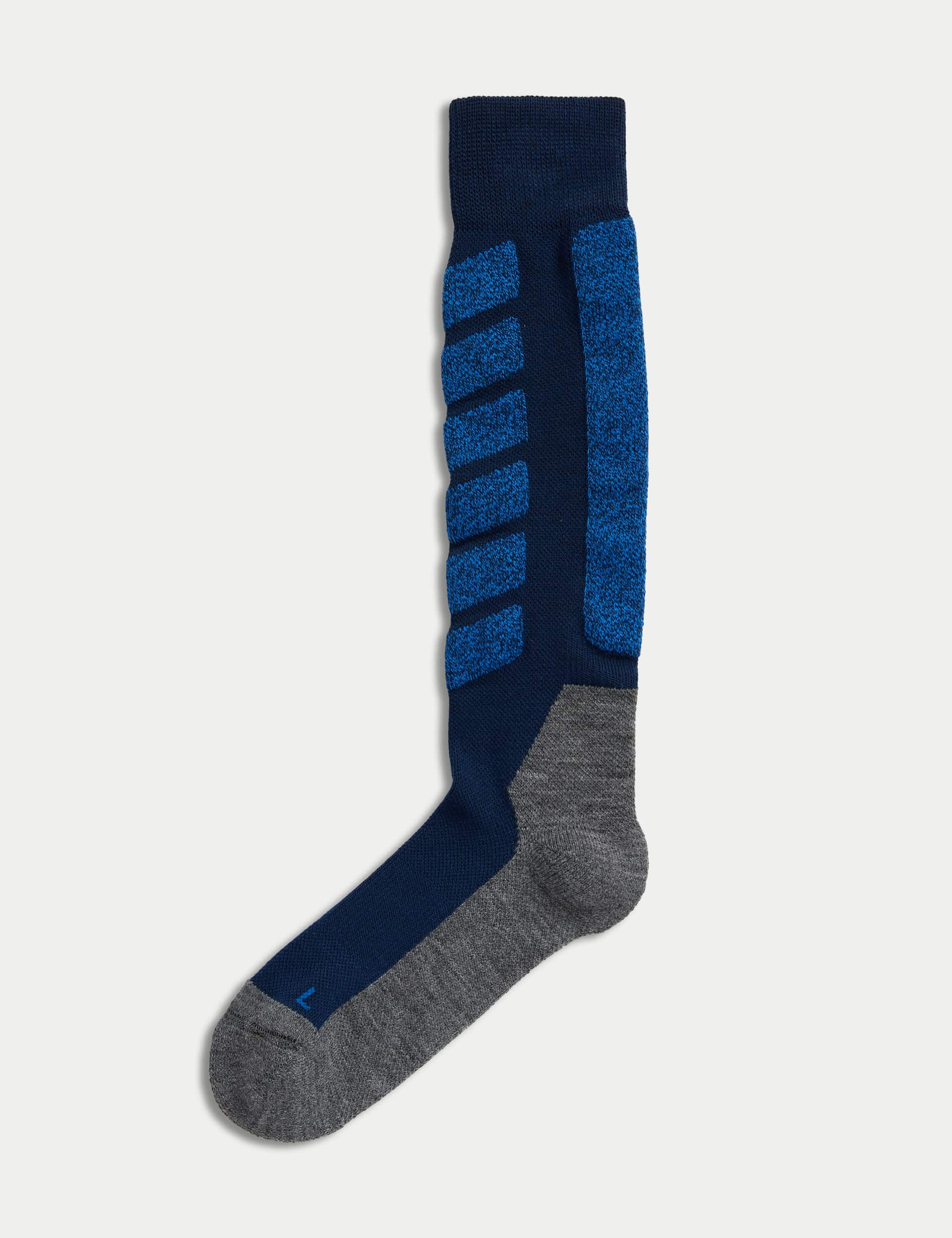 M&S Men's Ski Boot Socks - 9-12 - Navy Mix, Navy Mix,Black Mix