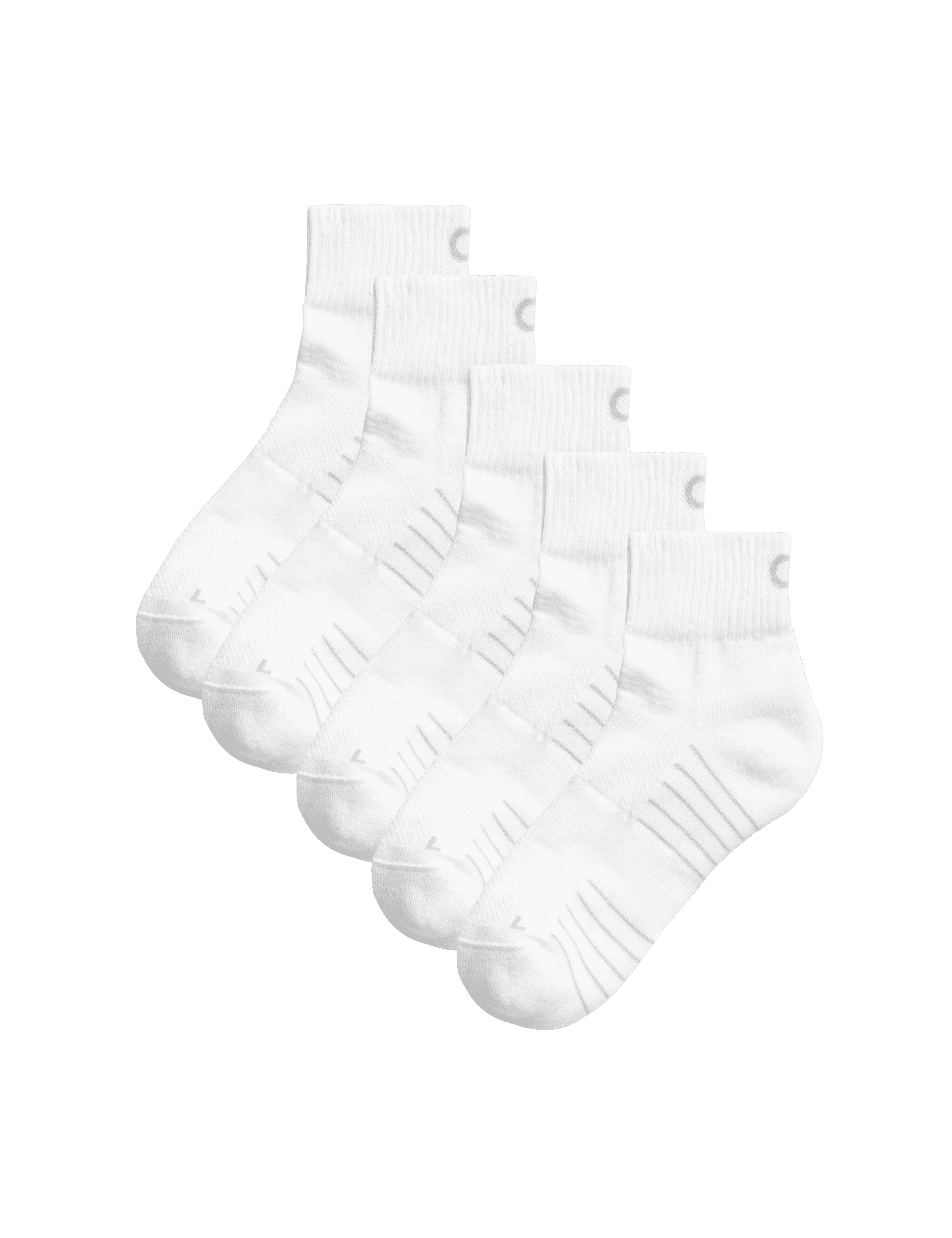 Goodmove Men's 5pk Cushioned Sports Socks - 9-12 - White, Black,White