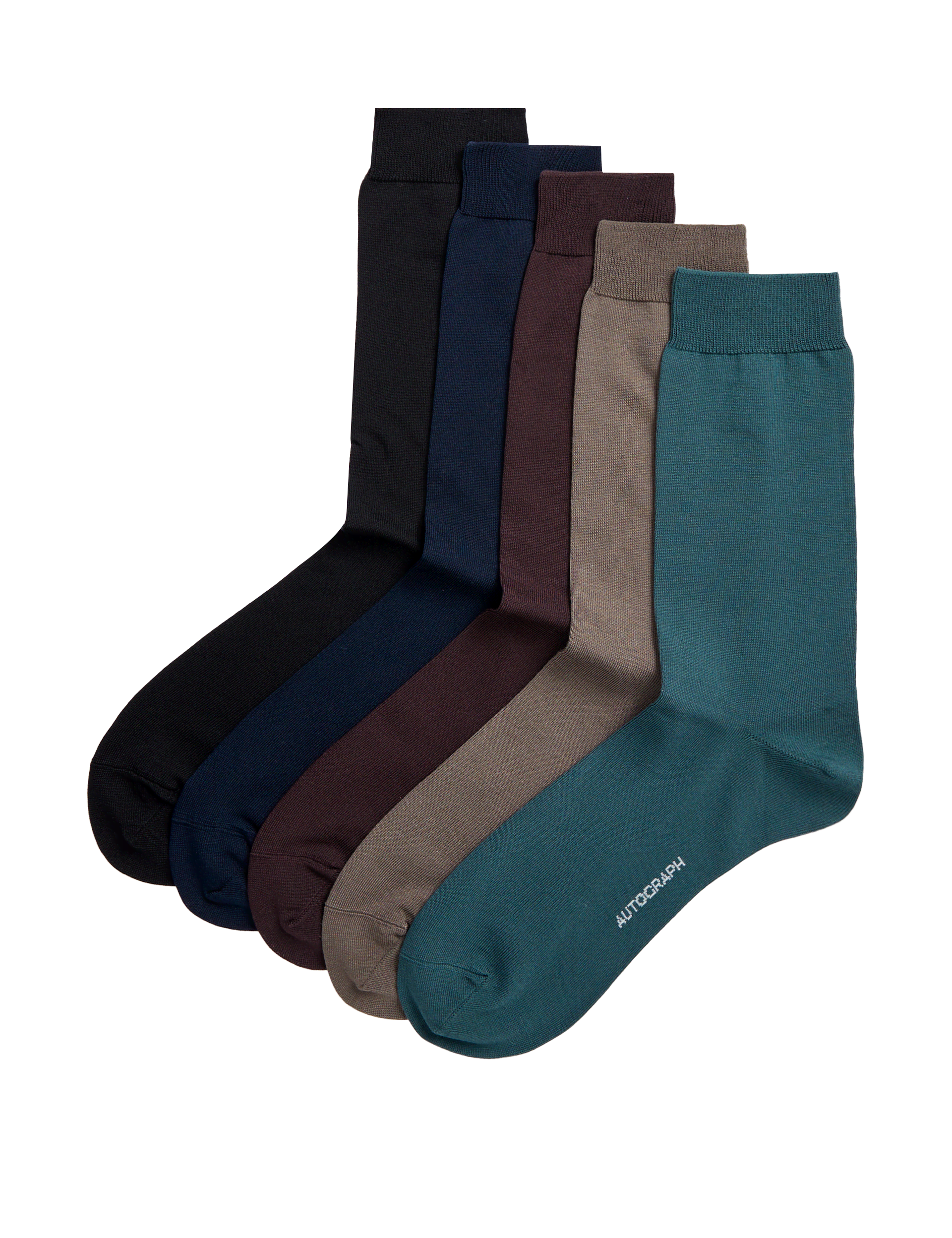 Autograph Men's 5pk Modal Pima Cotton Socks - 9-12 - Multi, Multi