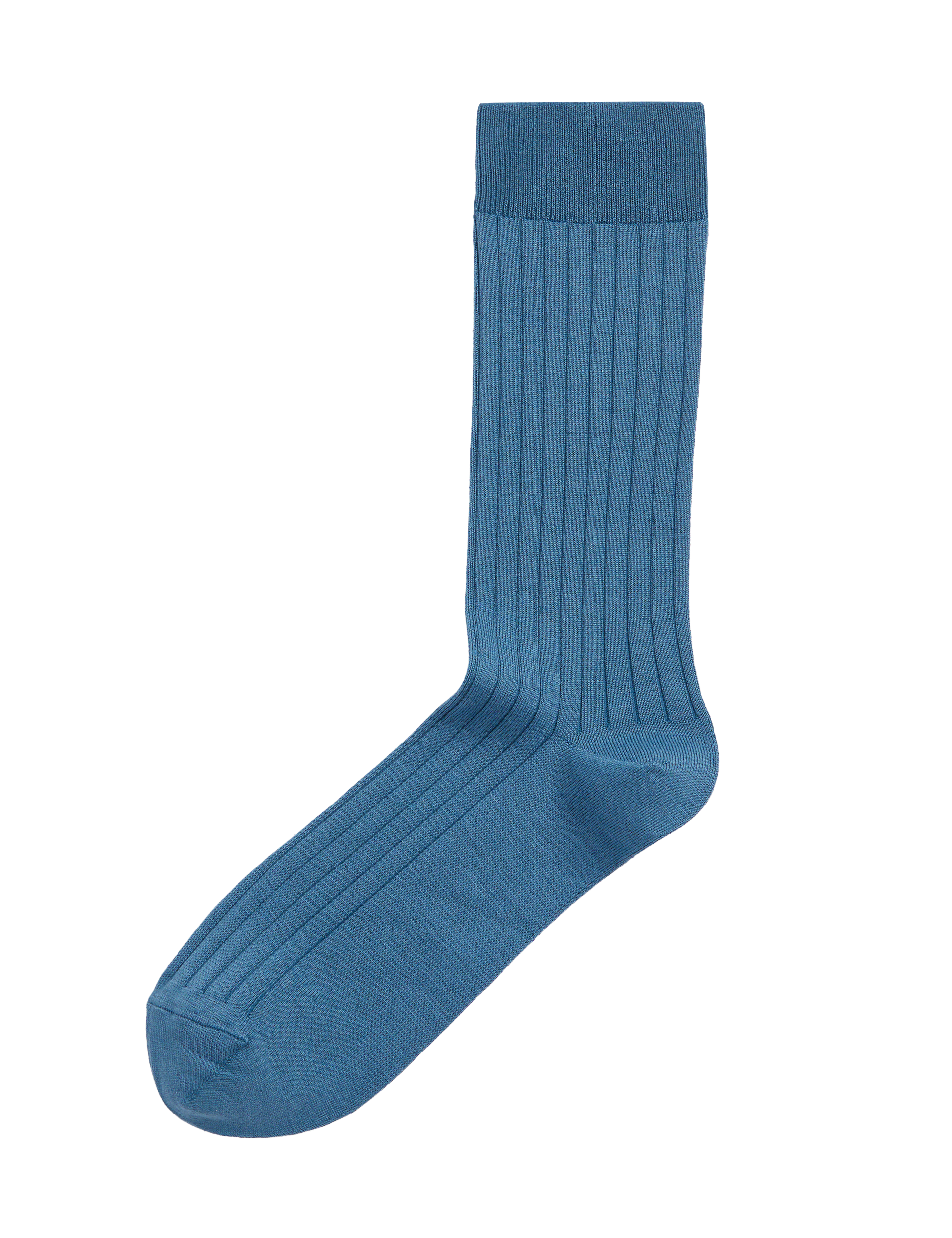 Autograph Men's 1pk Egyptian Cotton Rich Ribbed Socks - 9-12 - Dark Airforce, Dark Airforce,Mole,Dar