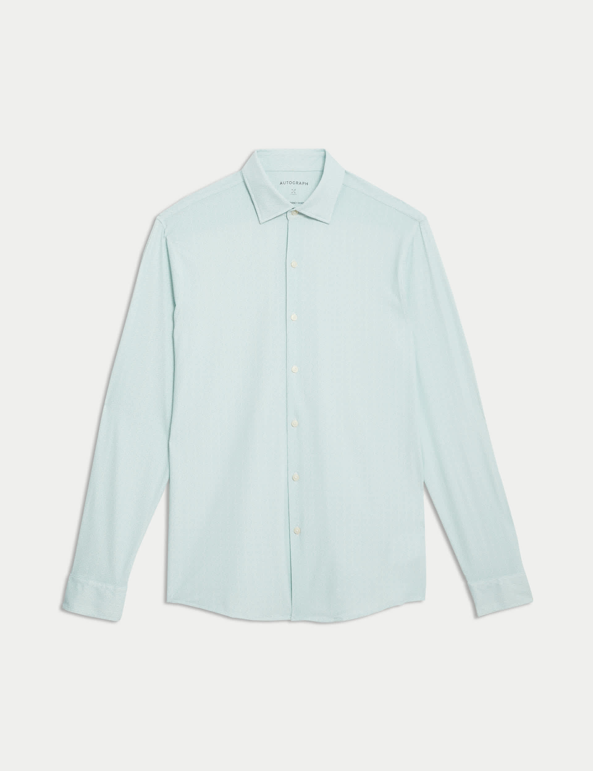 Autograph Men's Slim Fit Easy Iron Stretch Printed Shirt
