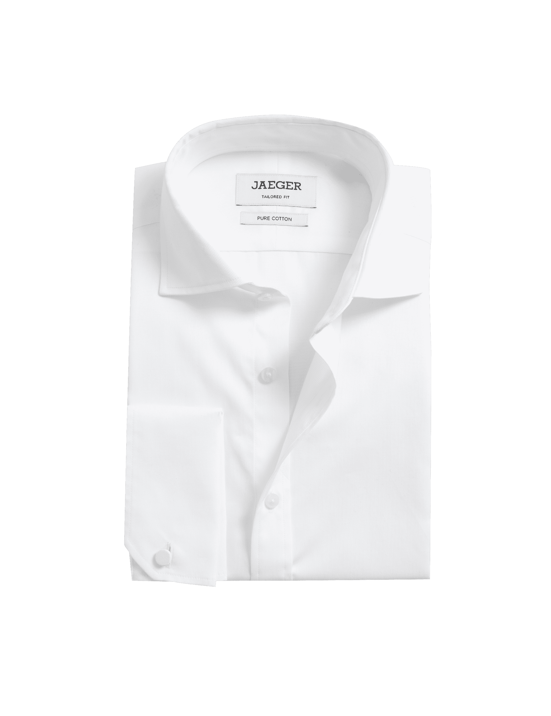 Jaeger Men's Tailored Fit Pure Cotton Shirt - 15.5 - White, White