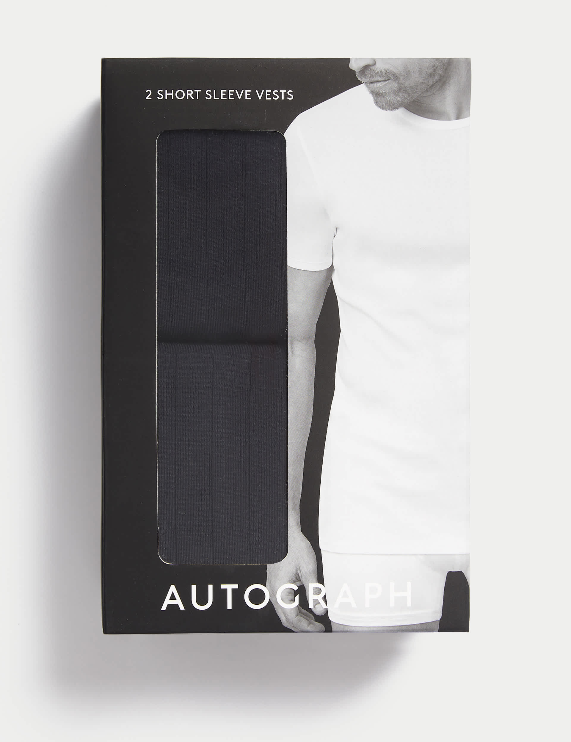 Autograph Men's 2pk Supima  Cotton Drop Needle Vest Box
