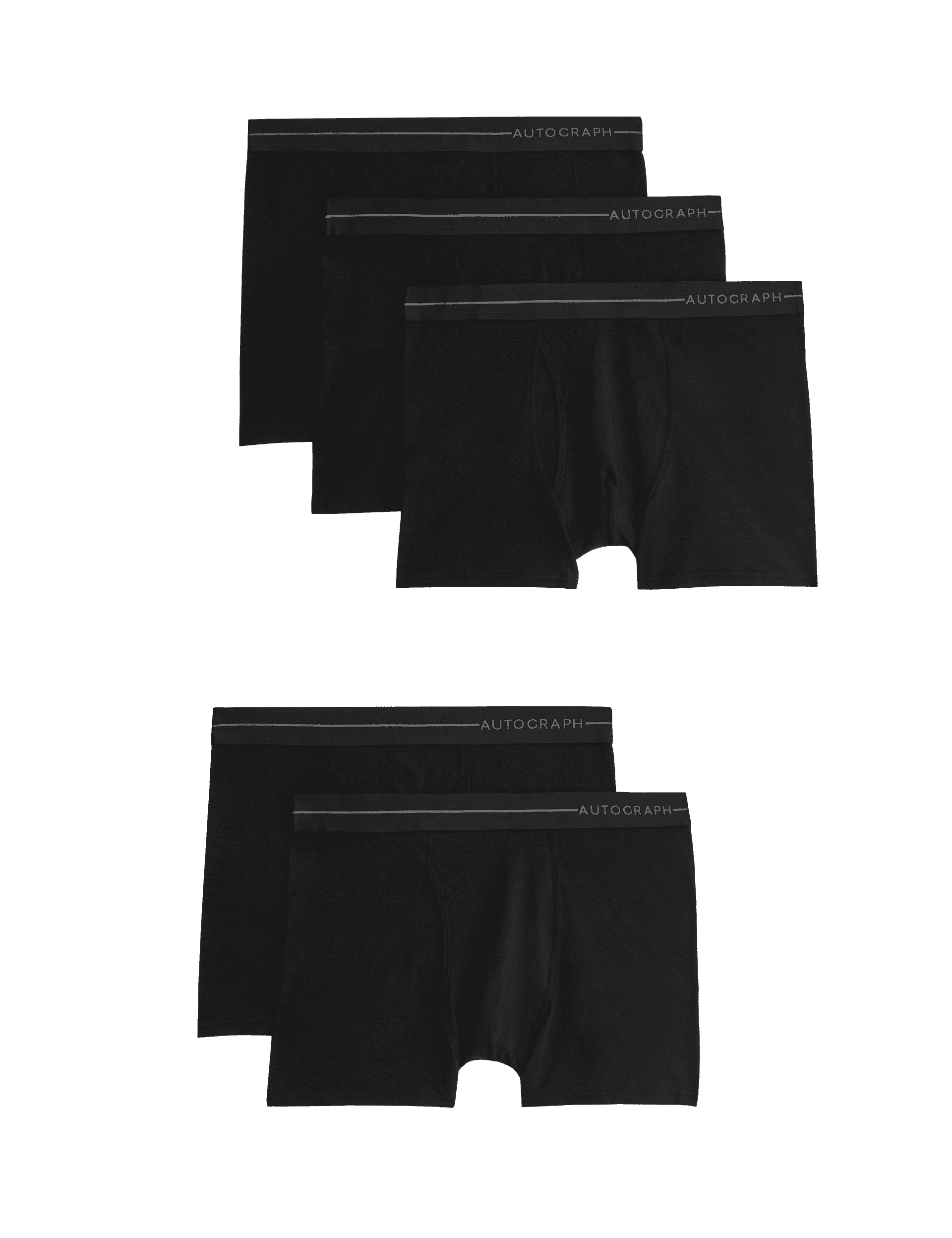 Autograph Men's 5pk Supima Cotton Modal Trunks - Black, Black