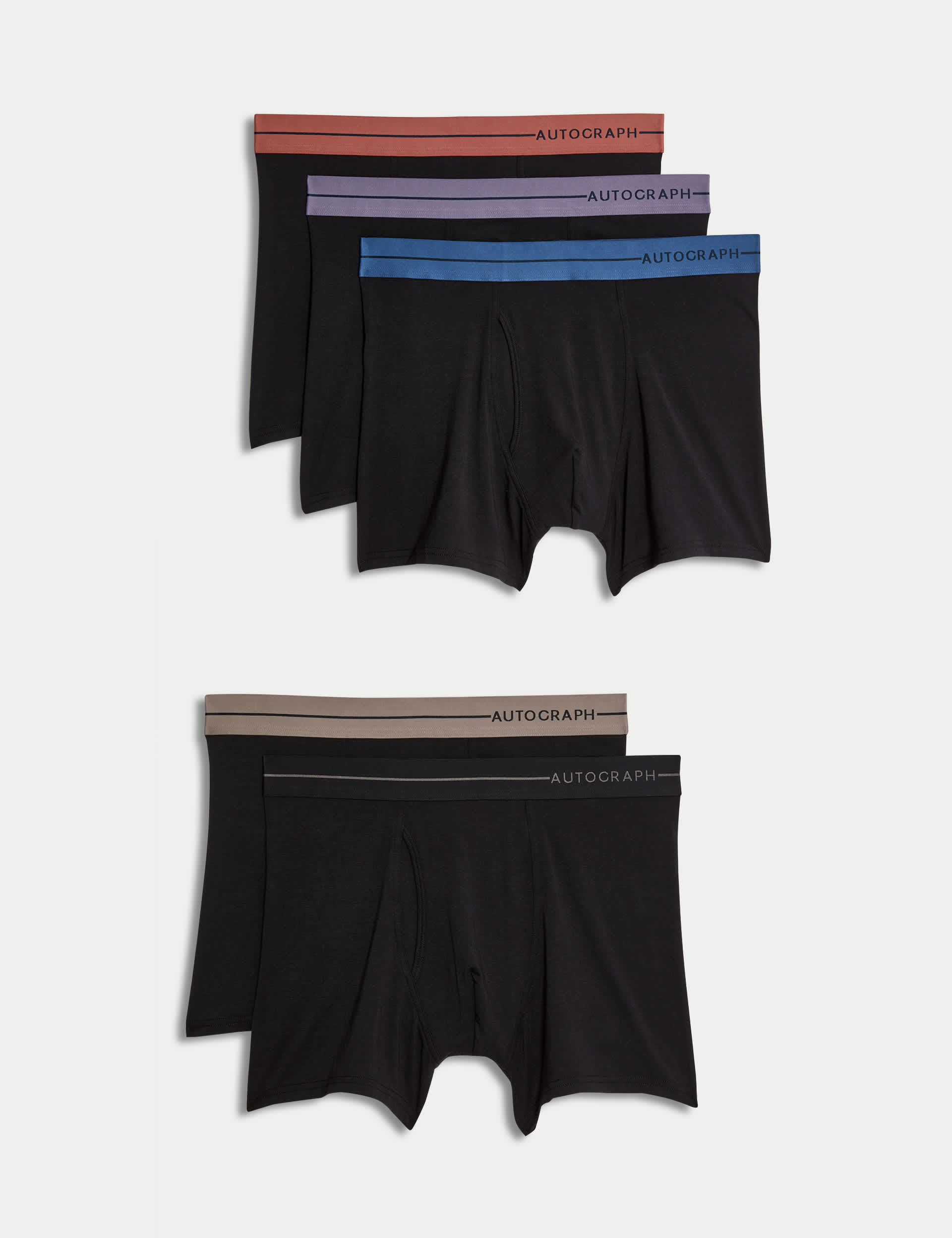 Autograph Men's 5pk Supima Cotton Modal Trunks - Black, Black