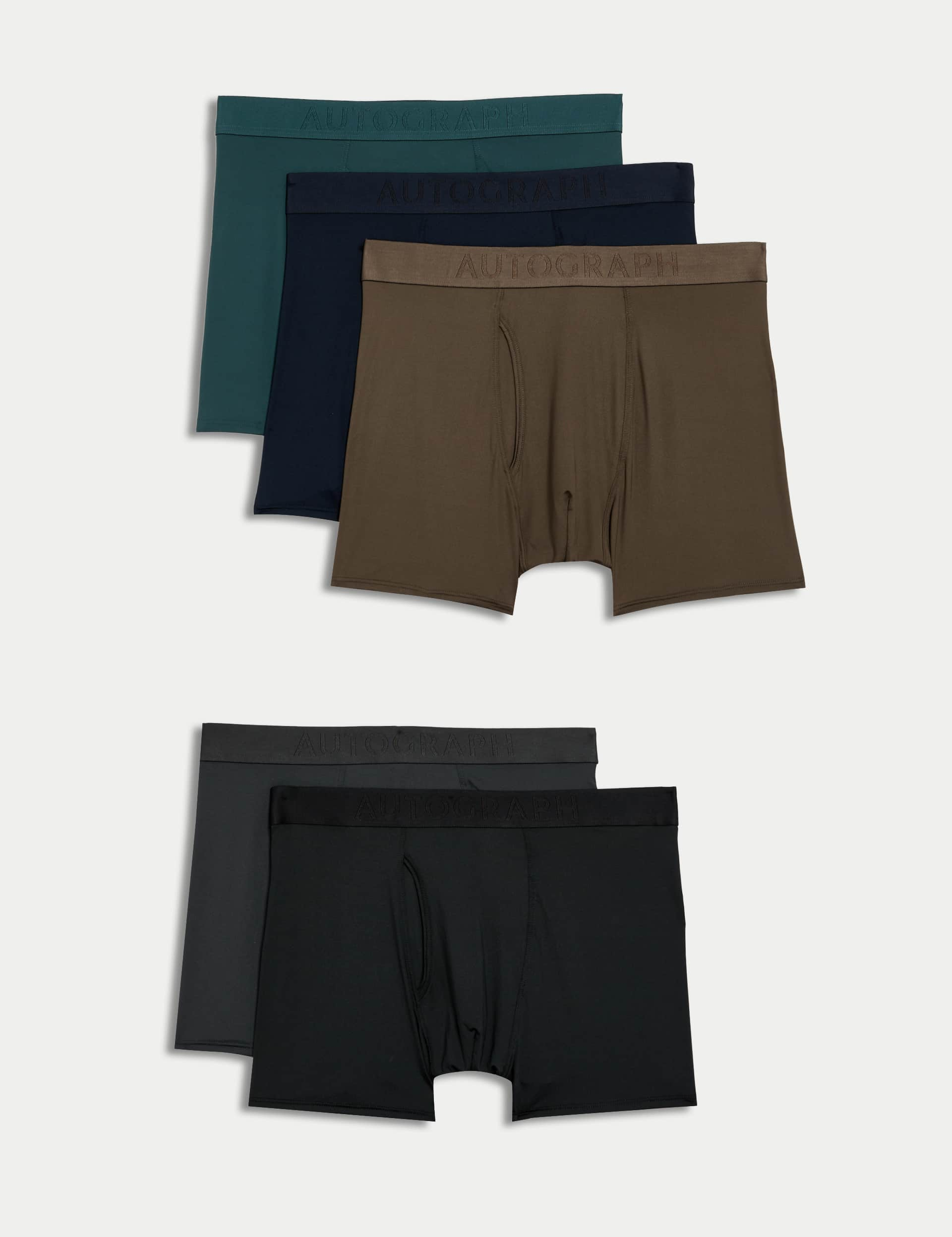 Autograph Men's 5pk Microskin Plain Trunks - Multi, Multi