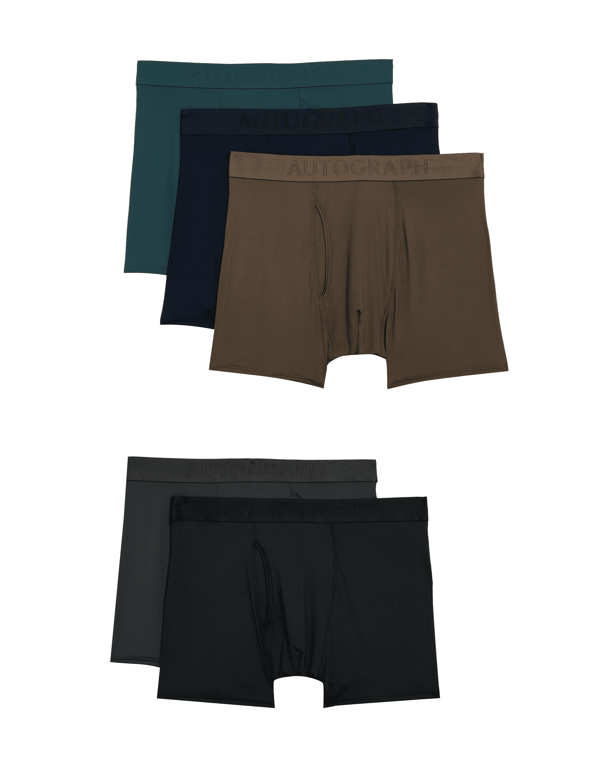 Autograph Men's 5pk Microskin Plain Trunks - XXL - Multi, Multi