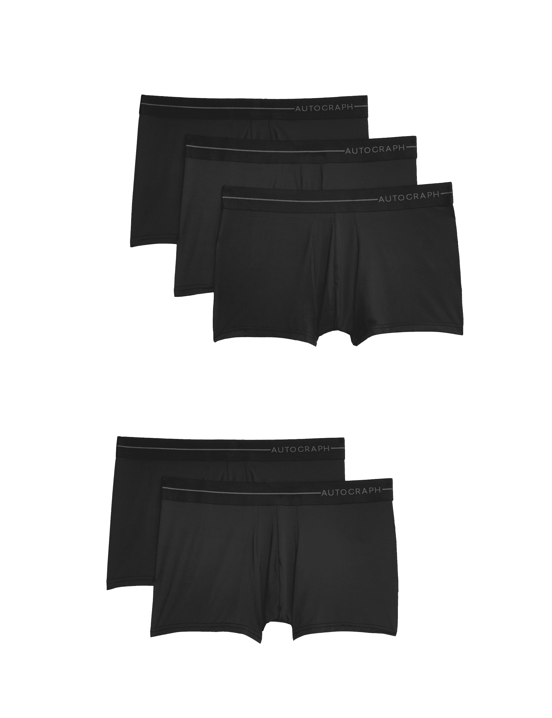 Autograph Men's 5pk Microskin Hipsters - Black, Black