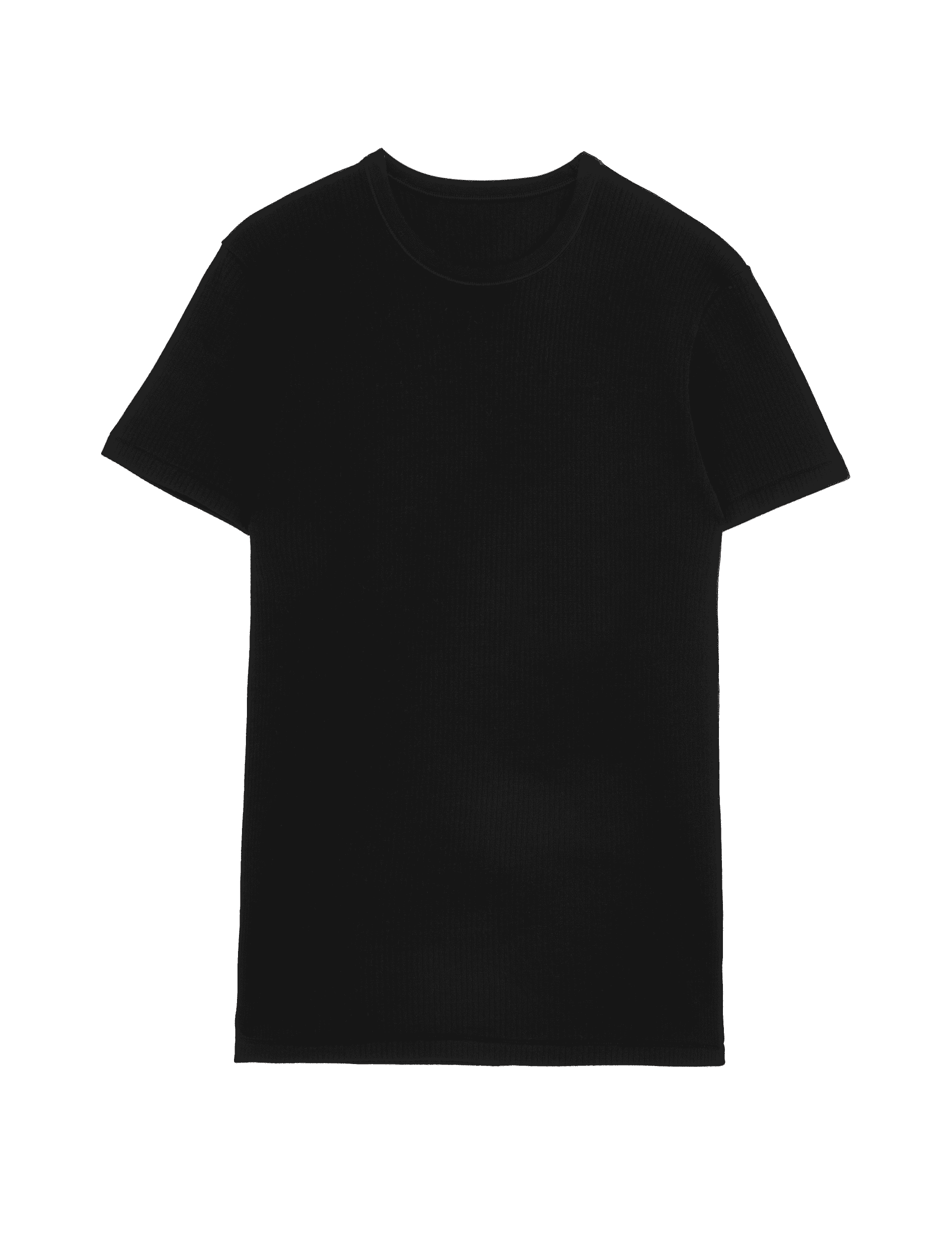 M&S Collection Men's Heatgen Maximum Thermal Short Sleeve Top - Black, Ivory,Black,Grey Marl