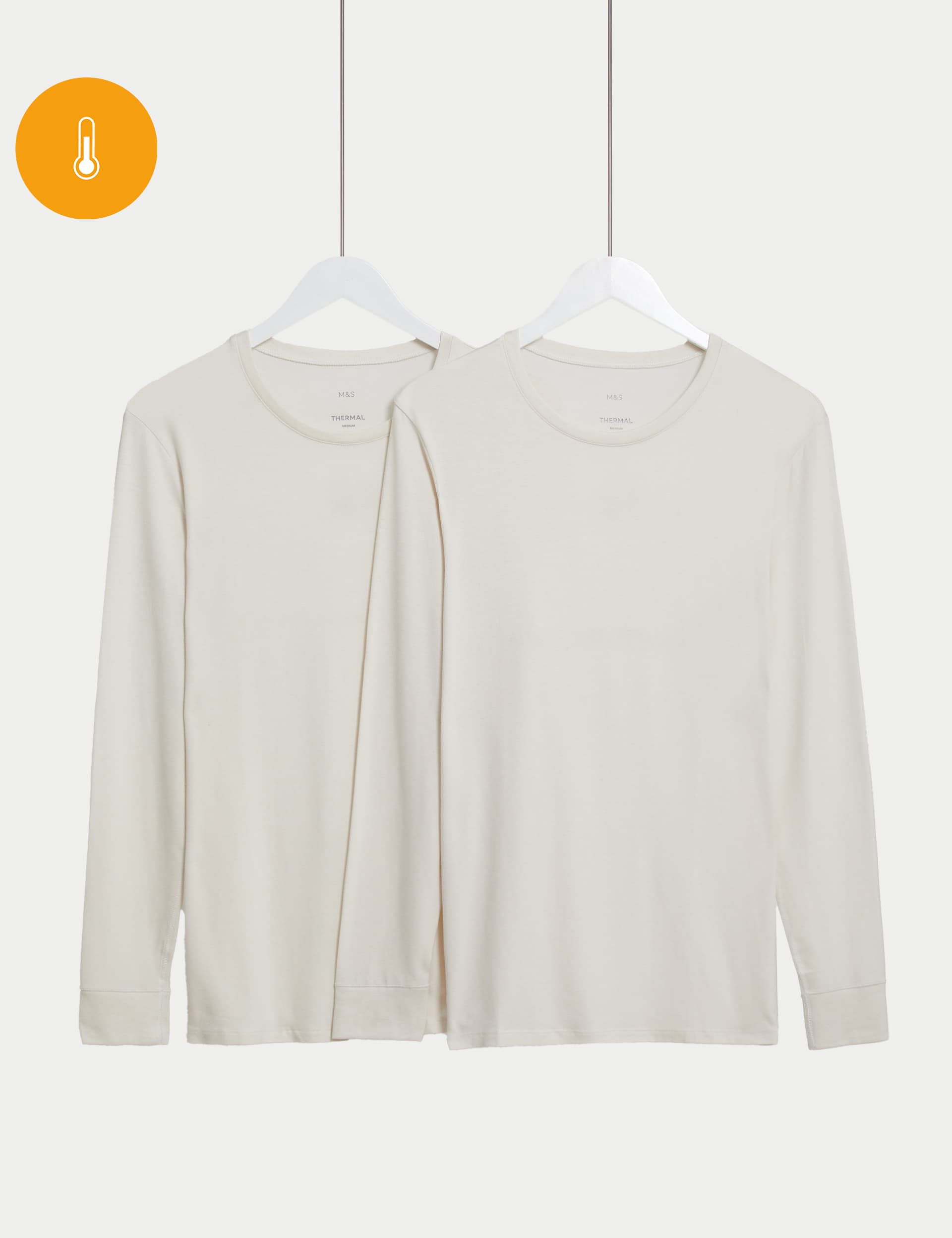 M&S Men's 2pk Heatgen  Light Thermal Long Sleeve Top