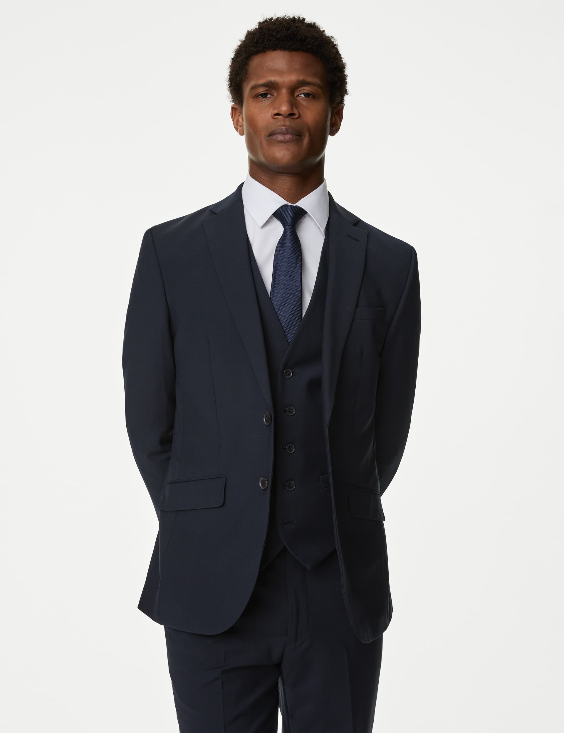 Autograph Men's Tailored Fit Performance Suit Jacket - 40REG - Navy, Neutral,Black,Navy,Petrol Green