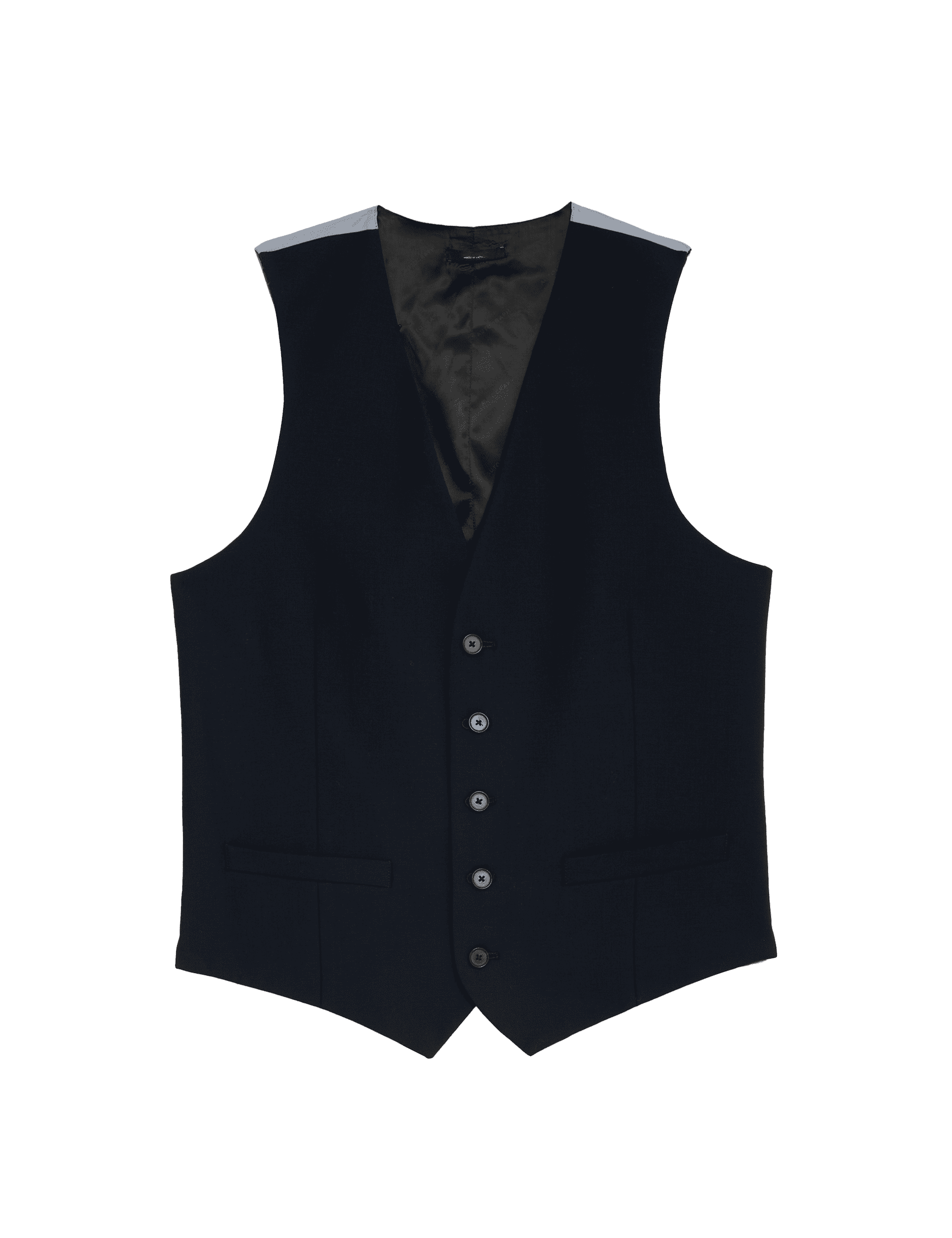 Autograph Men's Wool Rich Waistcoat - 44REG - Navy, Black,Navy