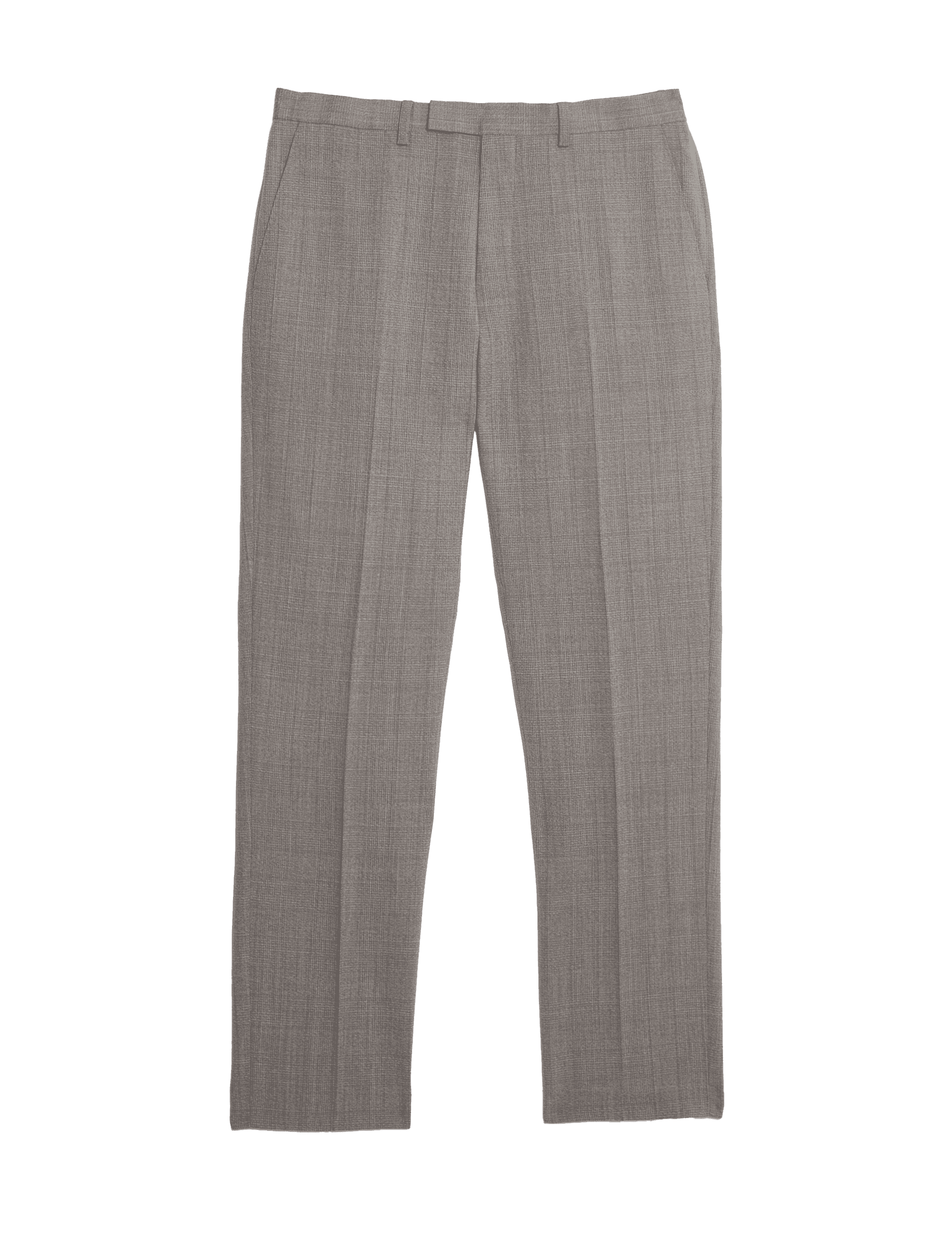 Autograph Men's Tailored Fit Pure Wool Check Suit Trousers - 34REG - Grey Mix, Grey Mix