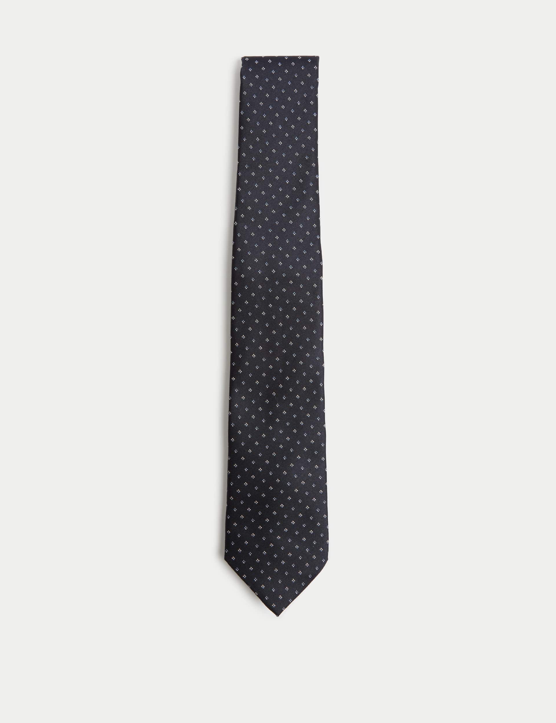 Autograph Men's Slim Geometric Pure Silk Tie