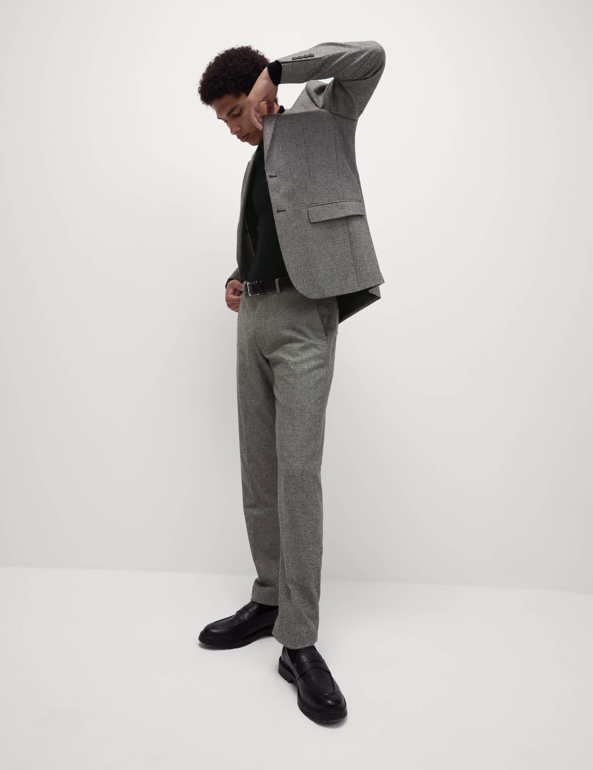 M&S Men's Tailored Fit Wool Blend Donegal Suit Trousers