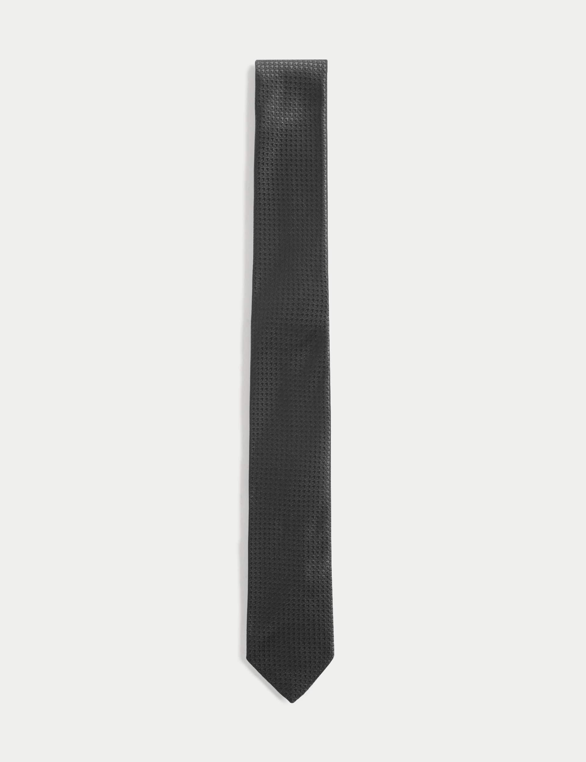 M&S Men's Skinny Geometric Tie
