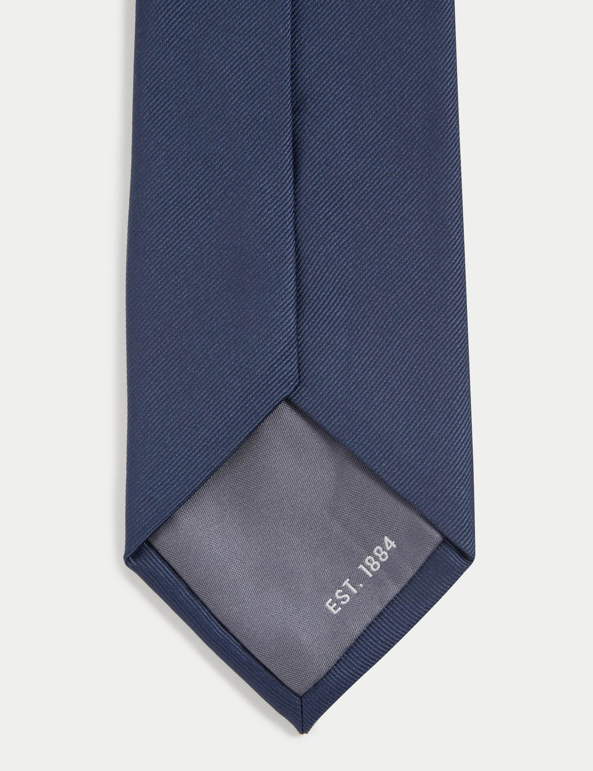 M&S Collection Men's Machine Washable Tie - one size - Navy, Black,Navy,Silver,Red,Burgundy