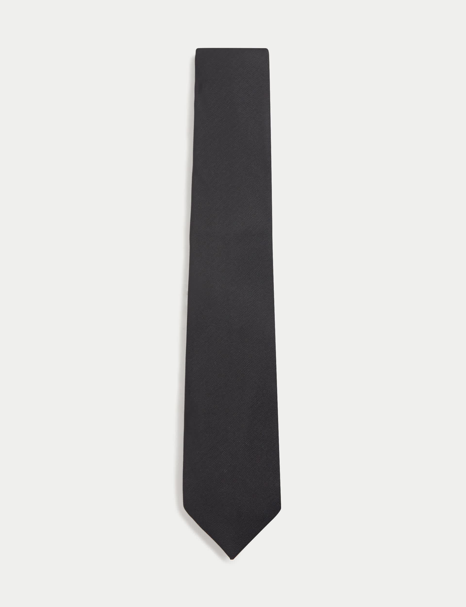 M&S Men's Machine Washable Tie - Black, Black,Burgundy,Navy,Red,Silver