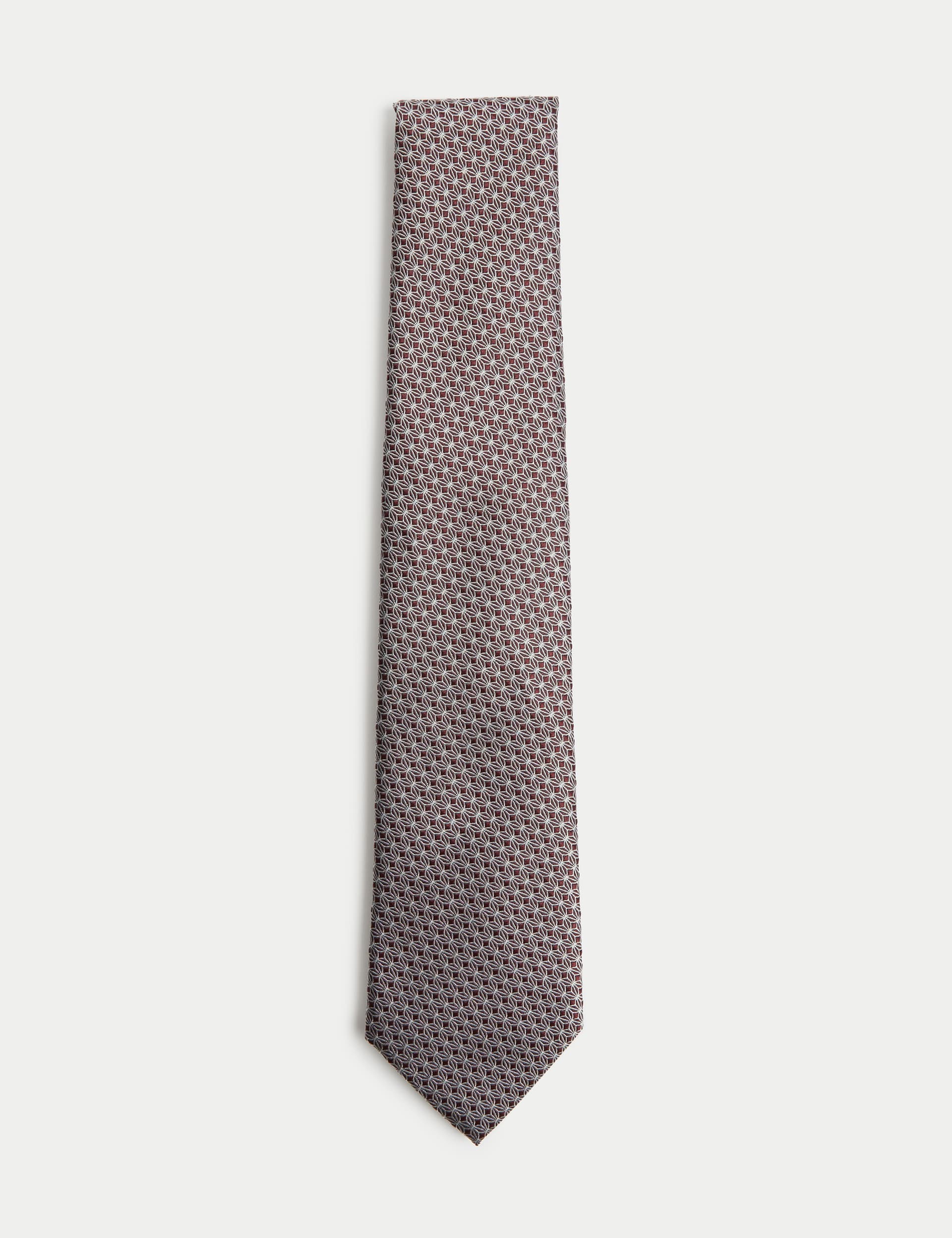 M&S Men's Geometric Pure Silk Tie