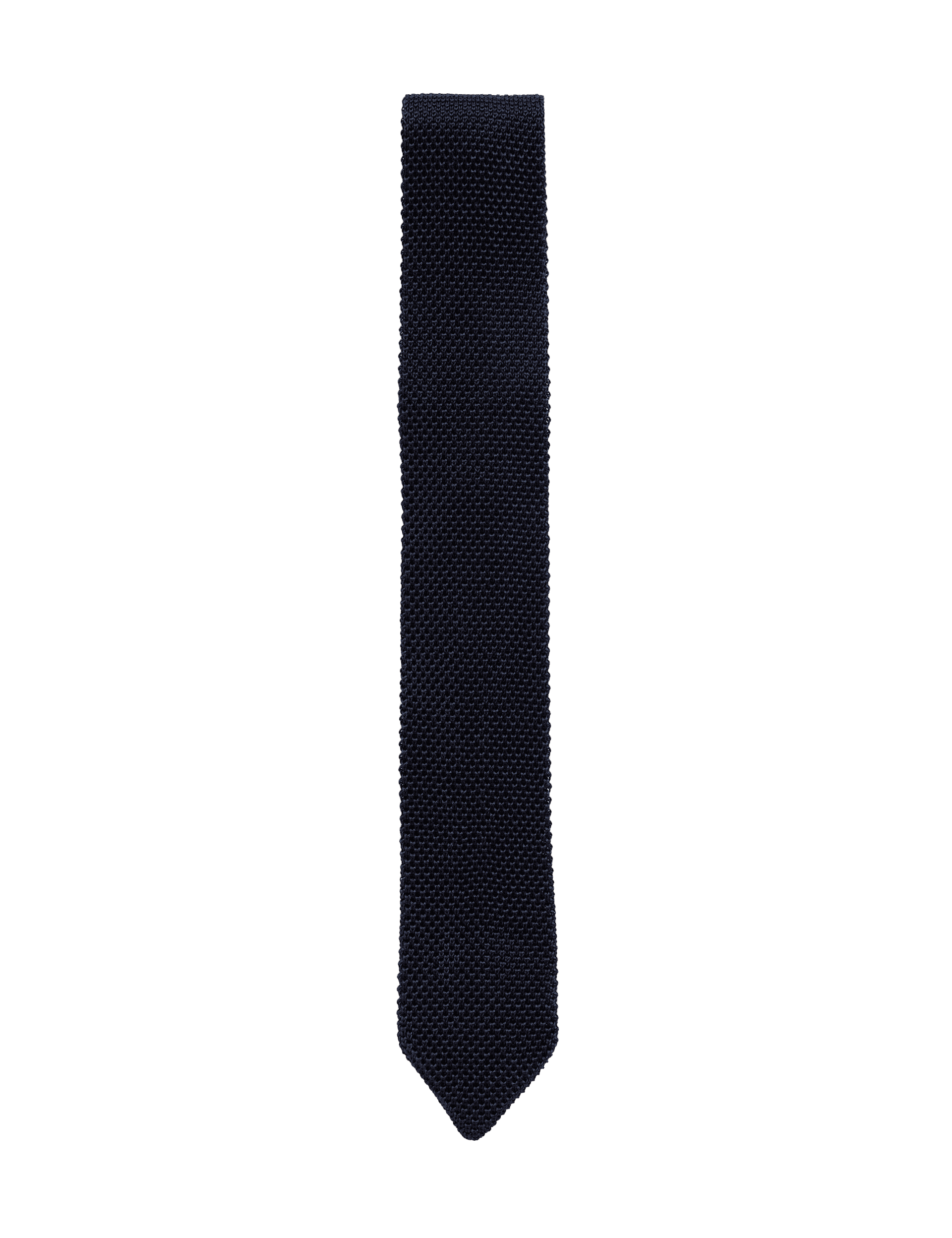 M&S Collection Men's Skinny Pure Silk Knitted Tie - Navy, Navy