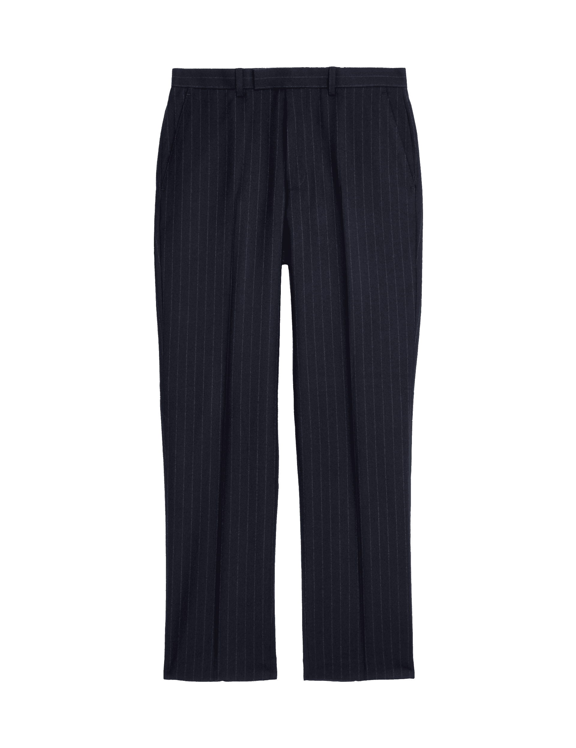 M&S Sartorial Men's Regular fit Pure Wool Suit Trousers - 44REG - Navy, Navy