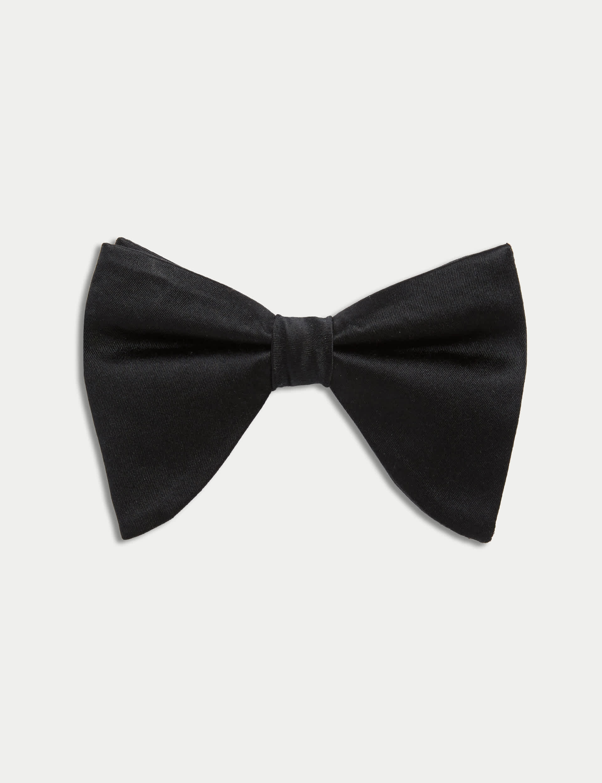 M&S Sartorial Men's Pure Silk Bow Tie - one size - Black, Black