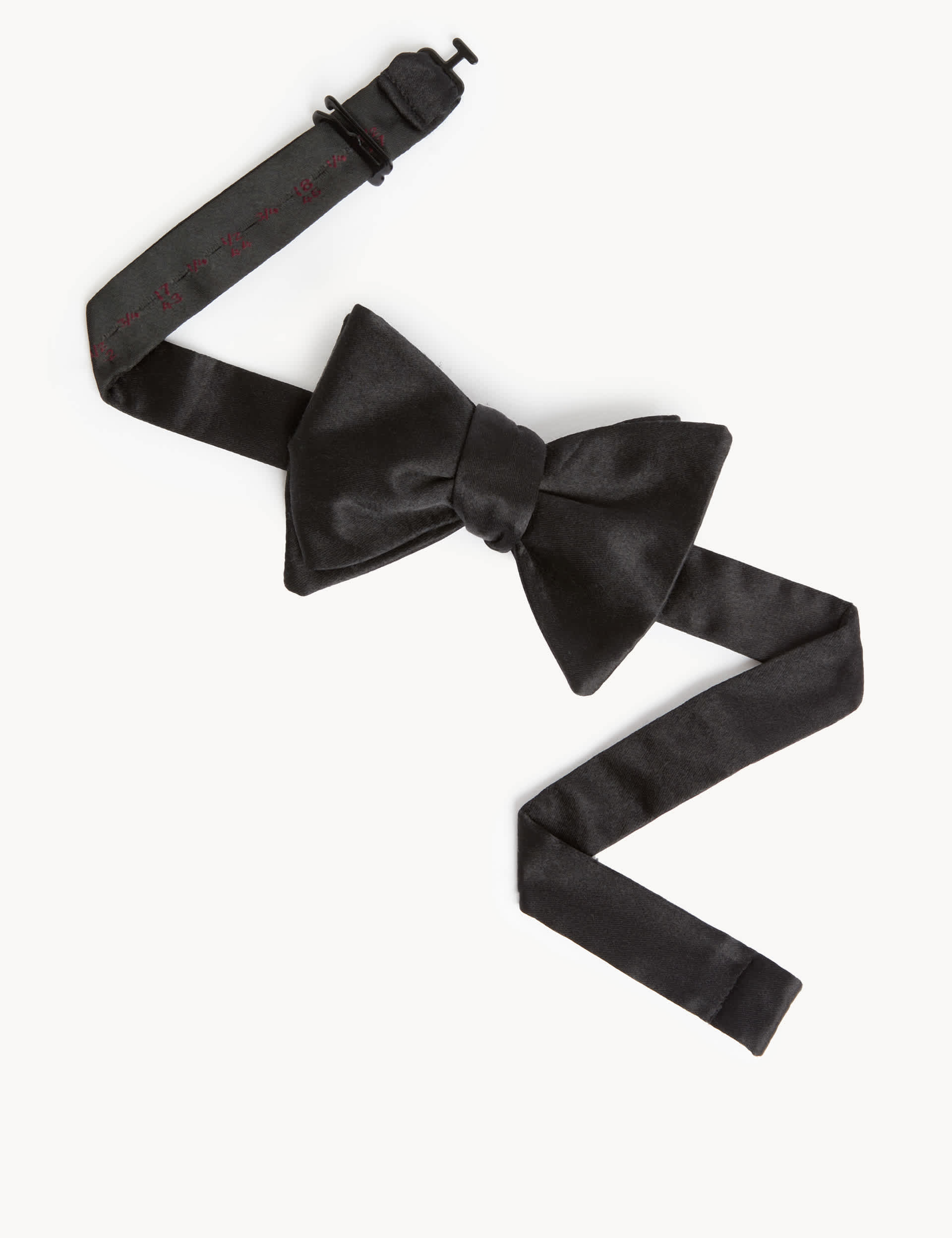 M&S Men's Pure Silk Bow Tie - one size - Black, Black