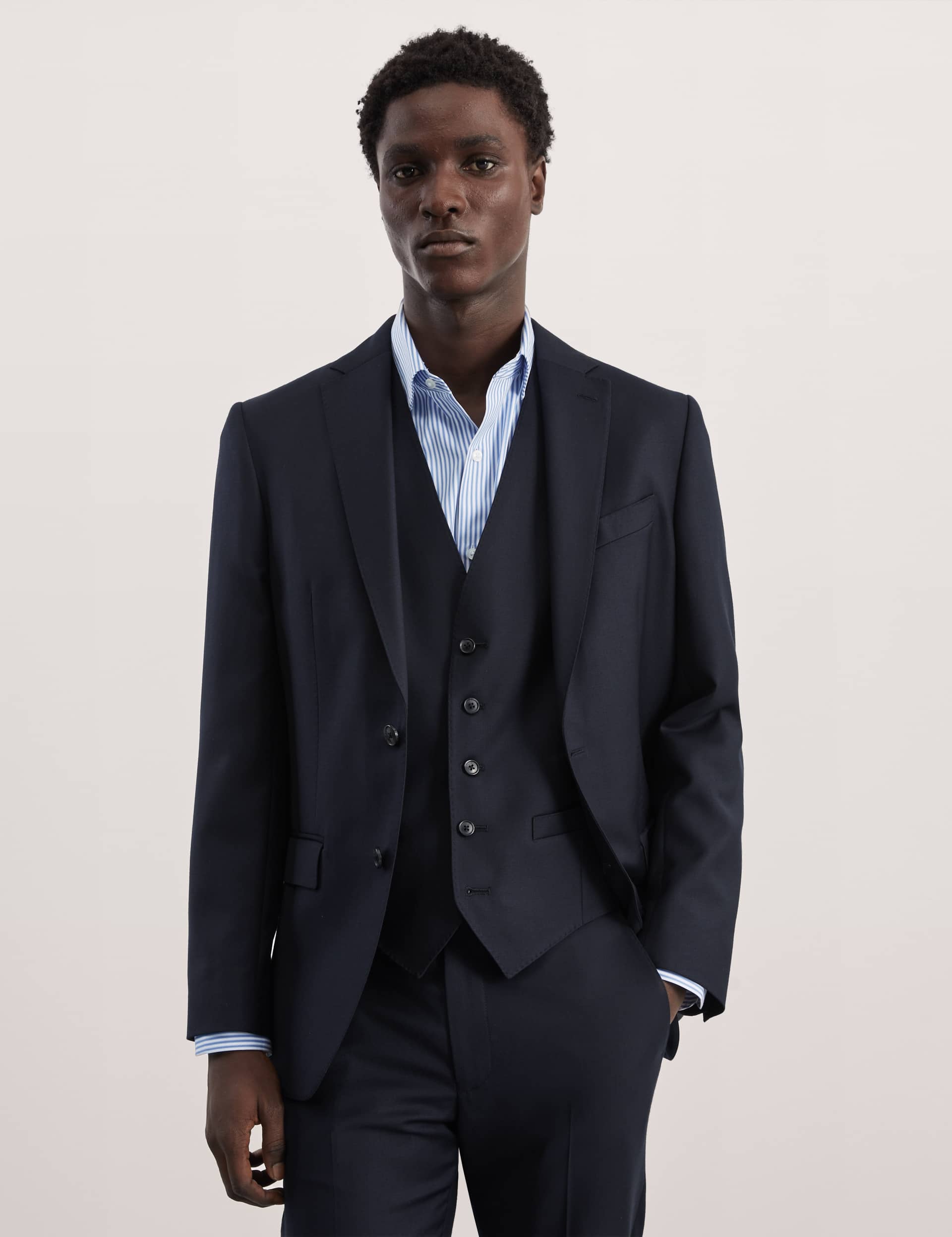 Jaeger Men's Tailored Fit Pure Wool Suit Jacket