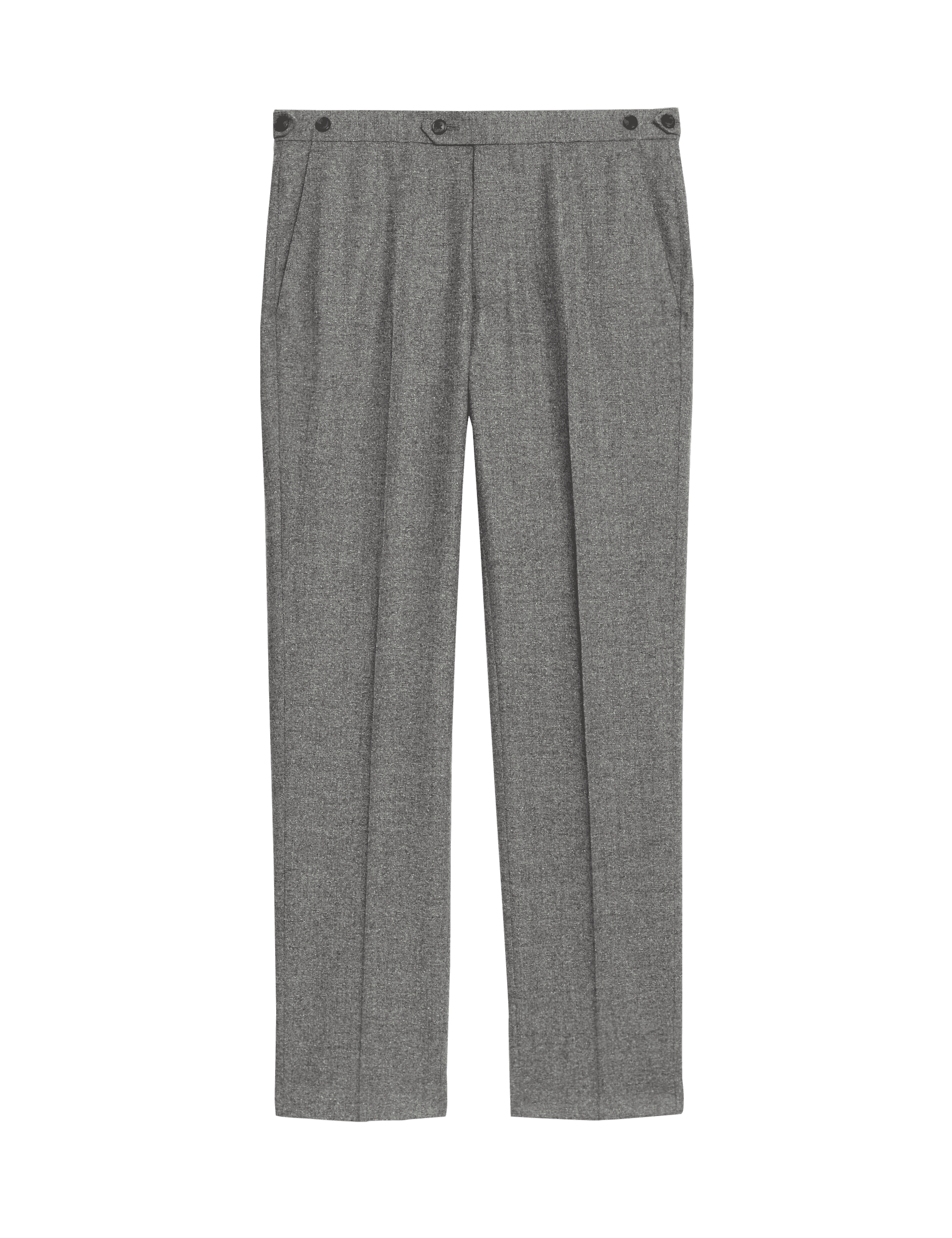 Jaeger Men's Tailored Fit Italian Wool Rich Suit Trousers with Silk - 34REG - Grey, Grey