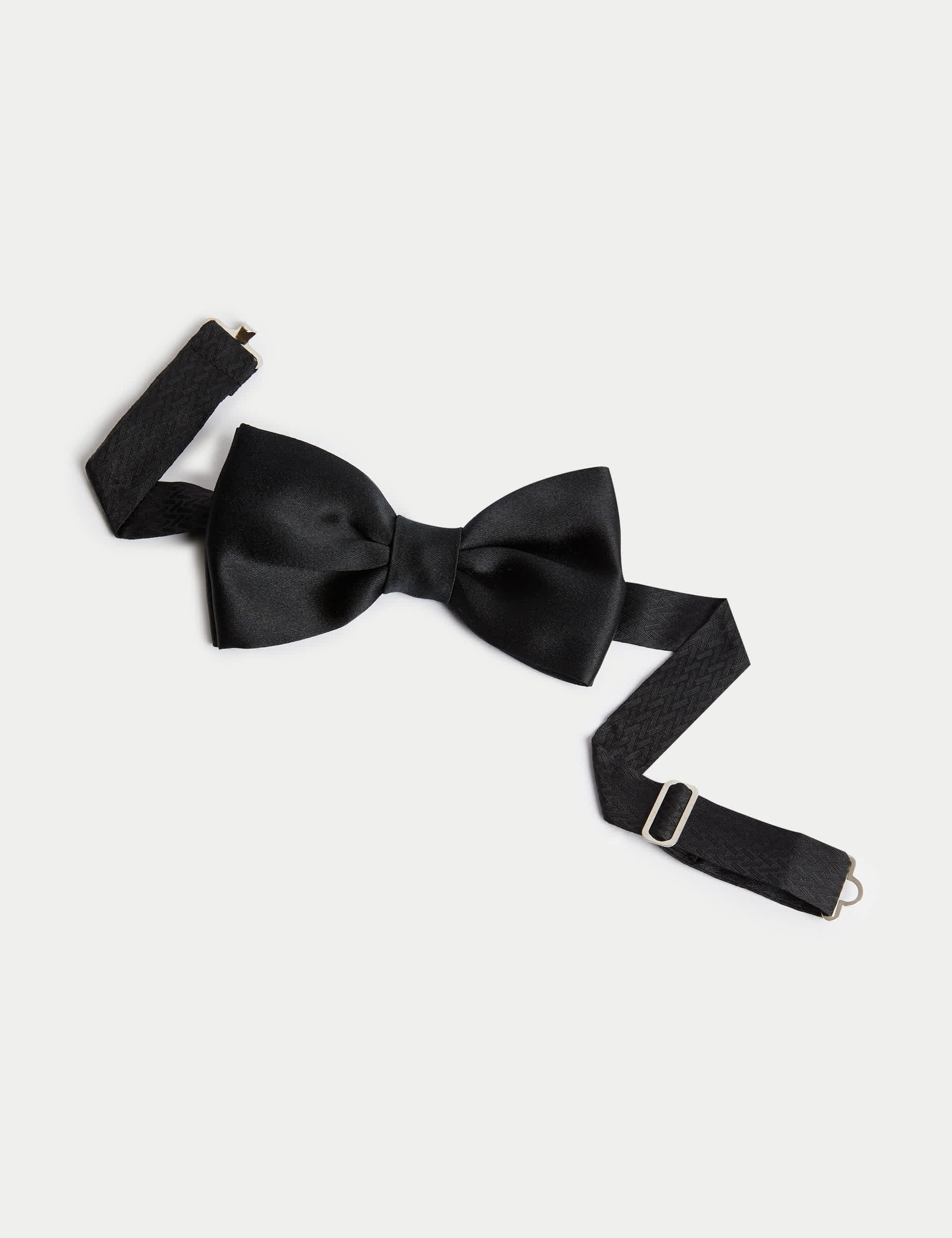 Jaeger Men's Pure Silk Bow Tie - one size - Black, Black